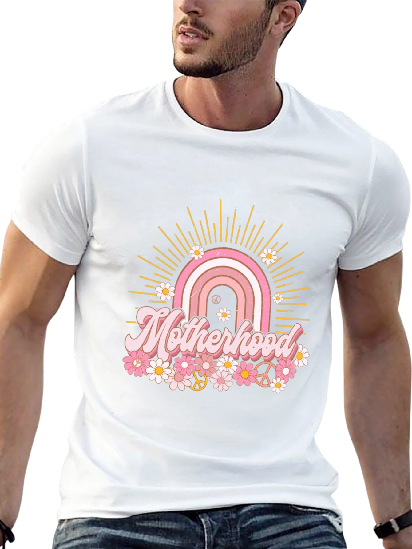 Motherhood Rainbow Graphic Tee