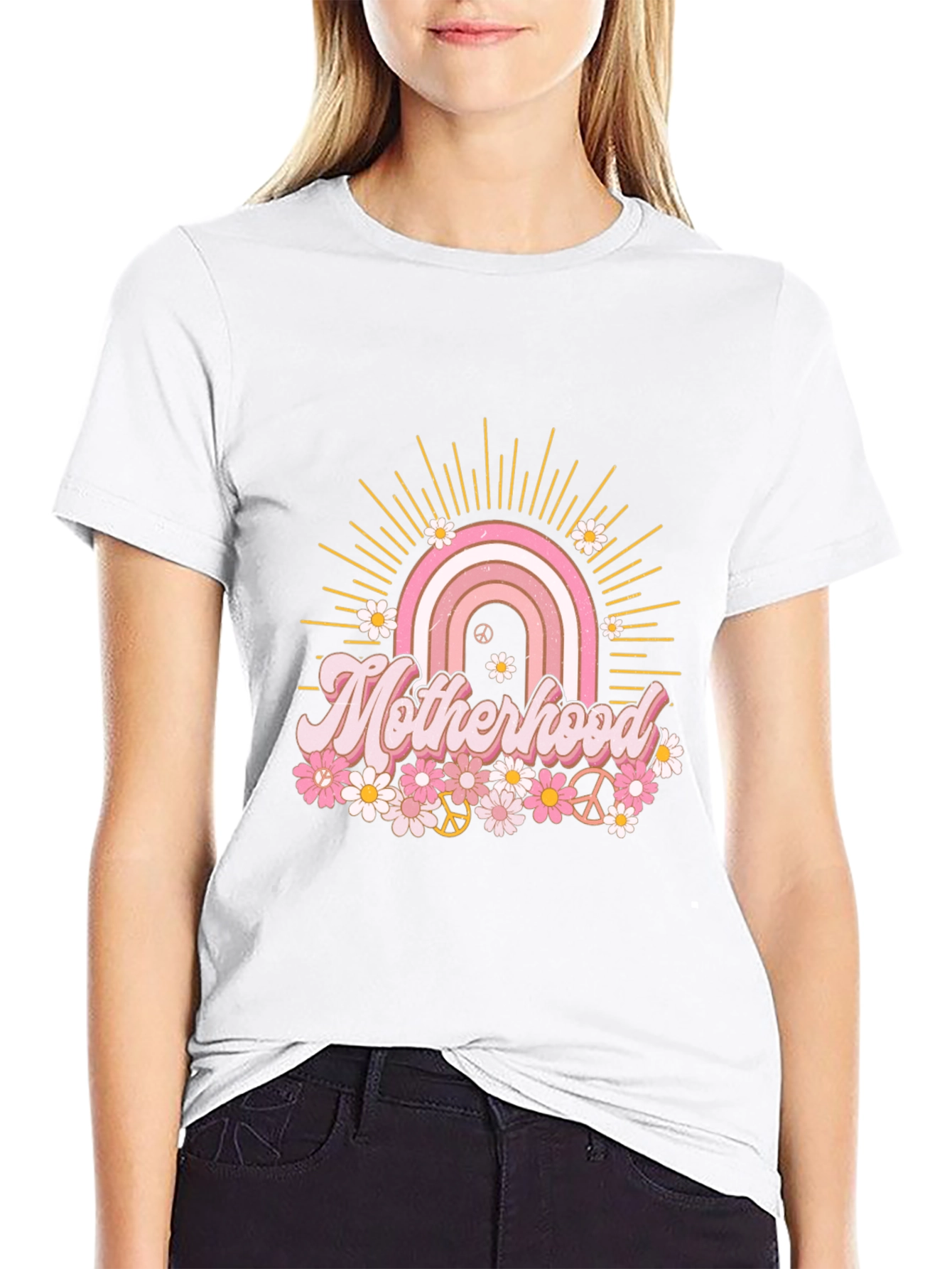 Motherhood Rainbow Graphic Tee