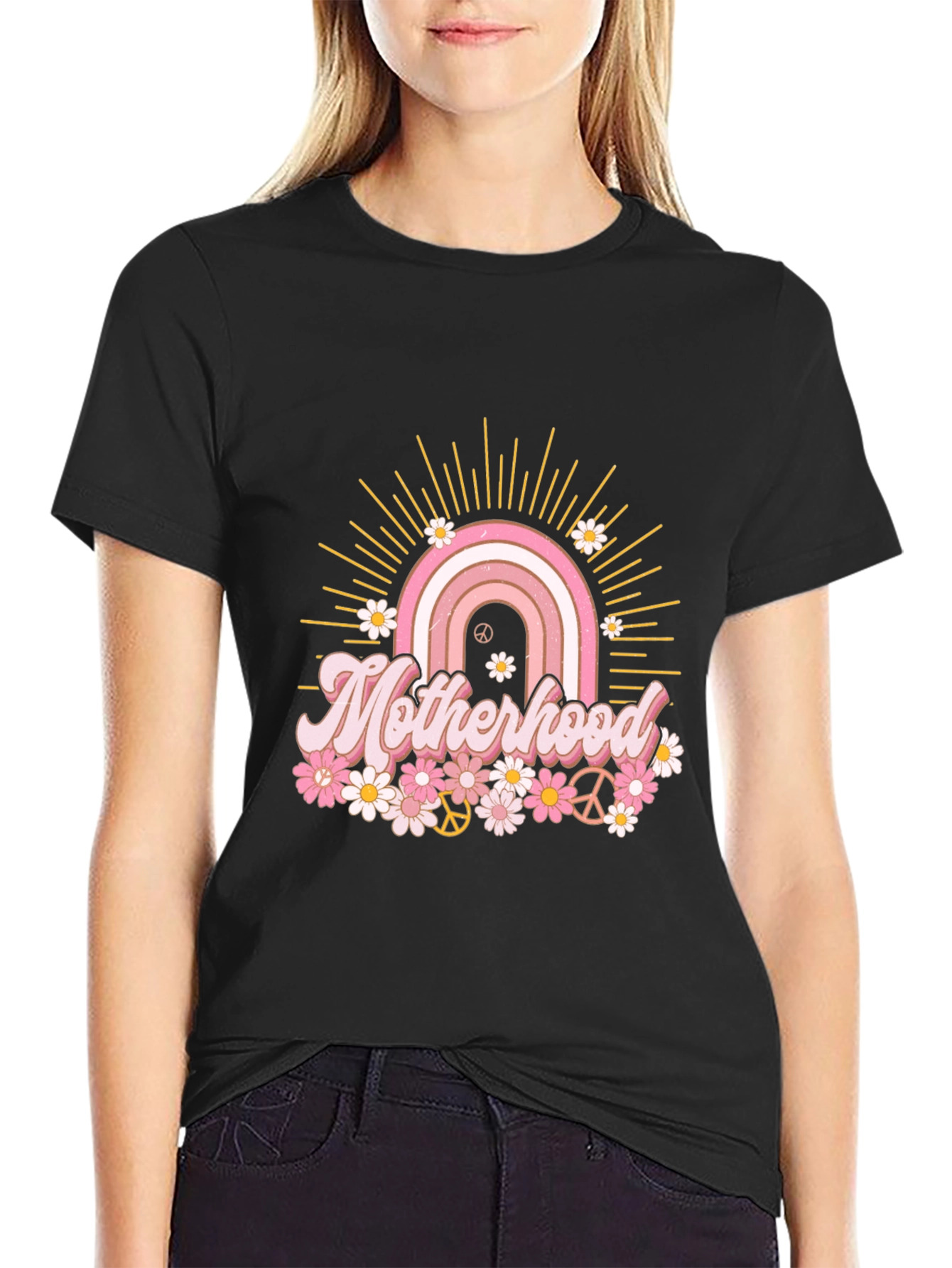 Motherhood Rainbow Graphic Tee