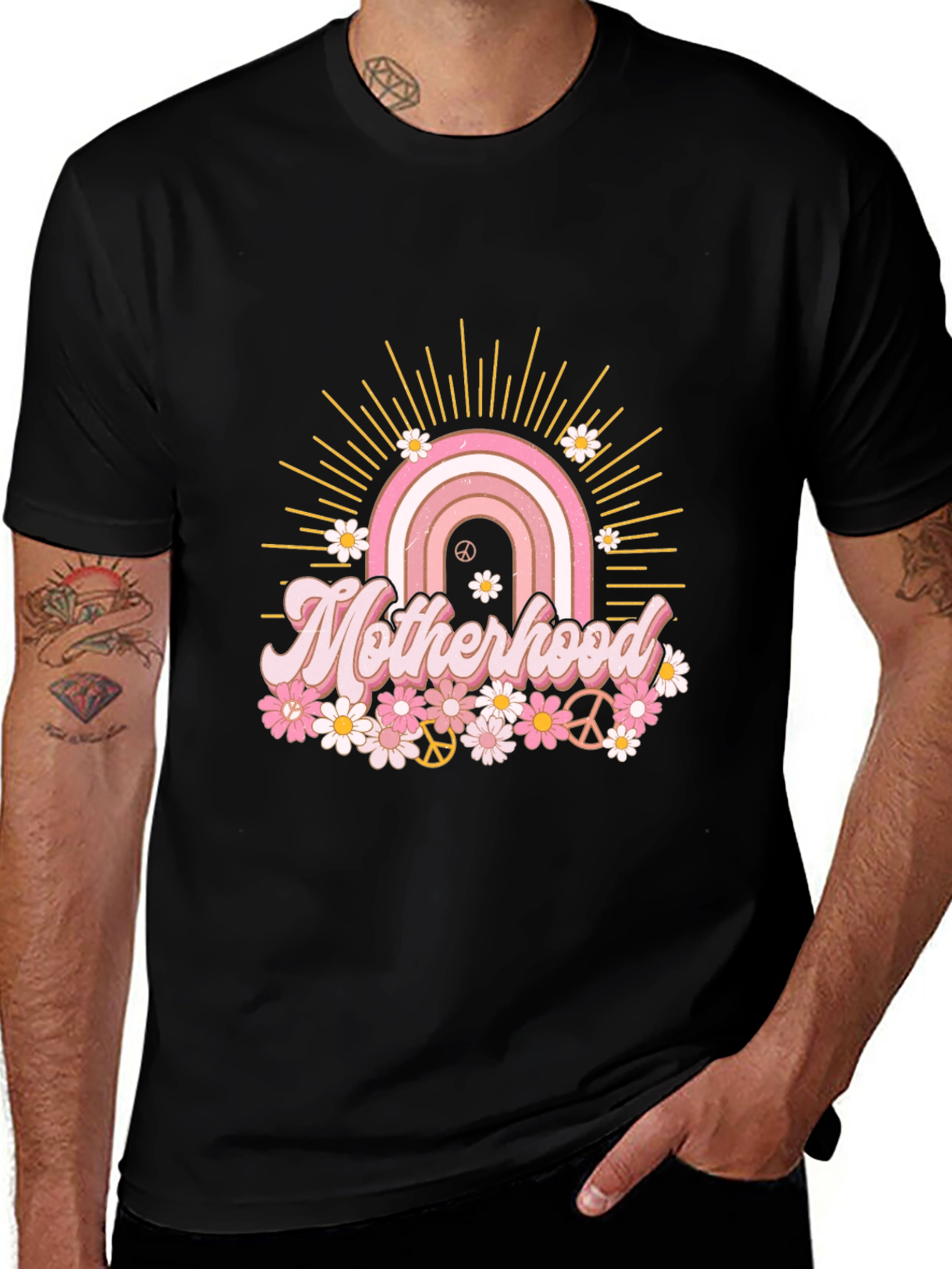 Motherhood Rainbow Graphic Tee
