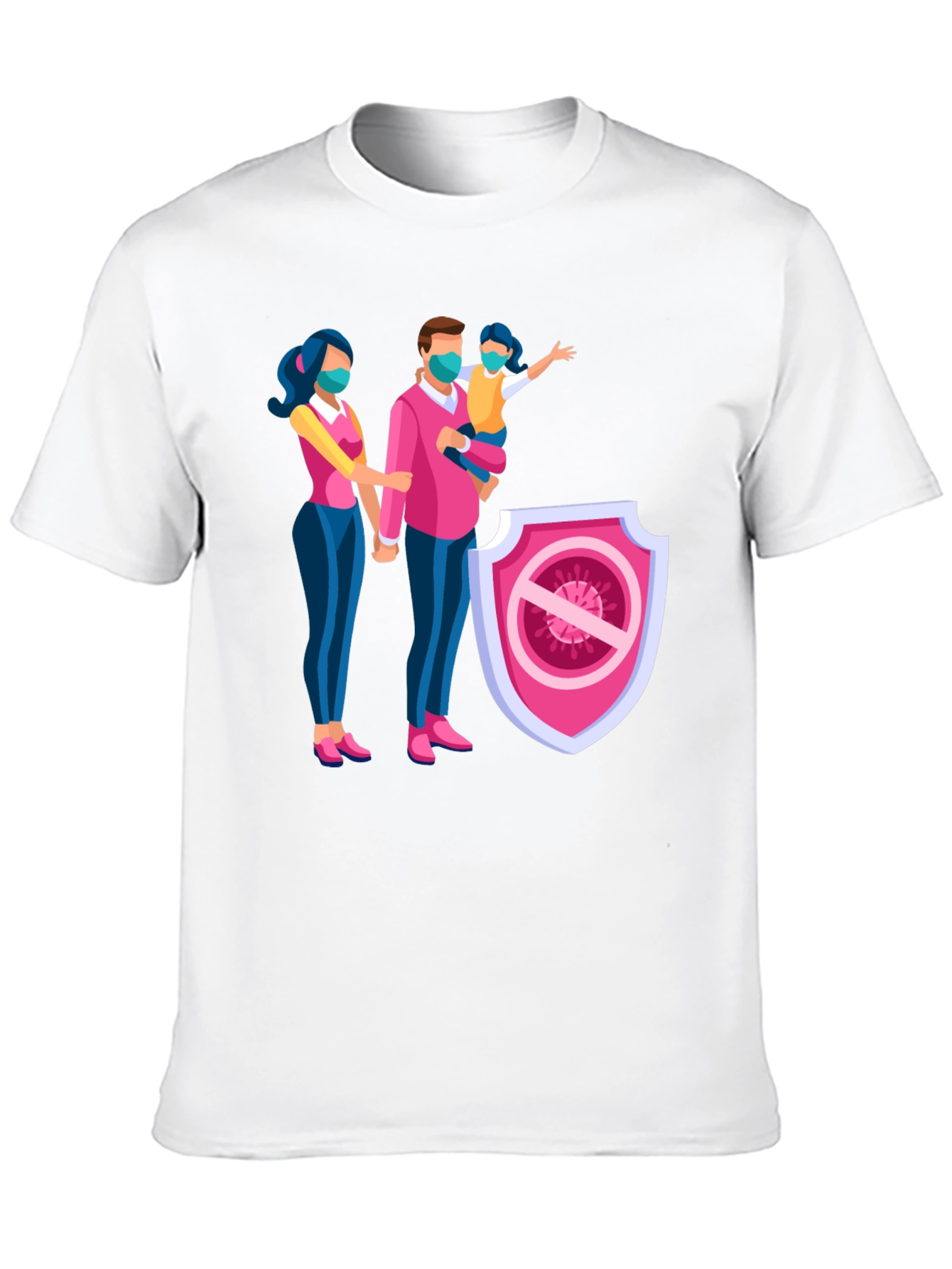 Family Protection T-Shirt - Black Cotton Blend