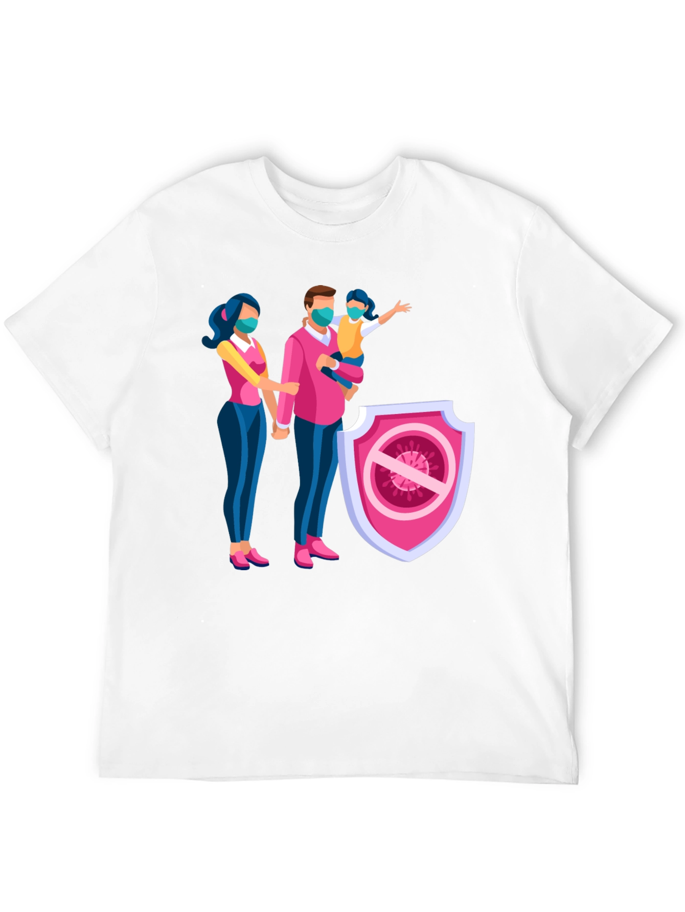 Family Protection T-Shirt - Black Cotton Blend