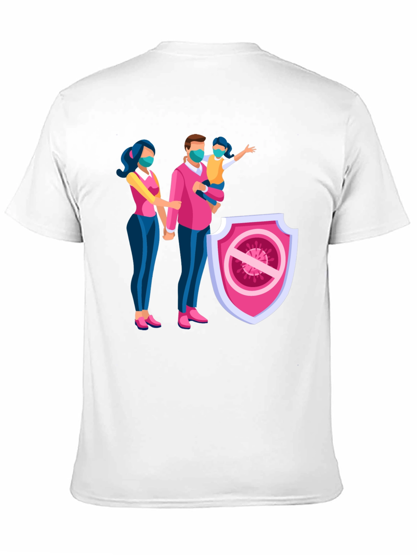 Family Protection T-Shirt - Black Cotton Blend