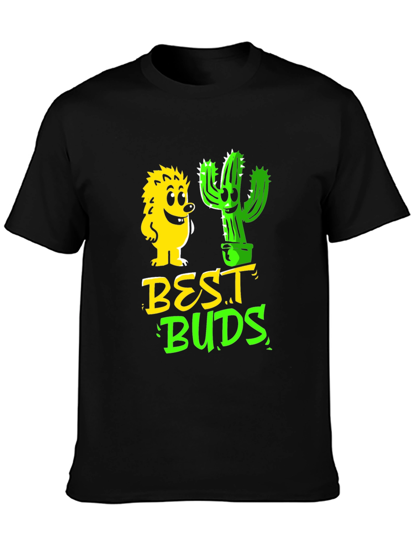 Best Buds Graphic T-Shirt - Hedgehog & Cactus