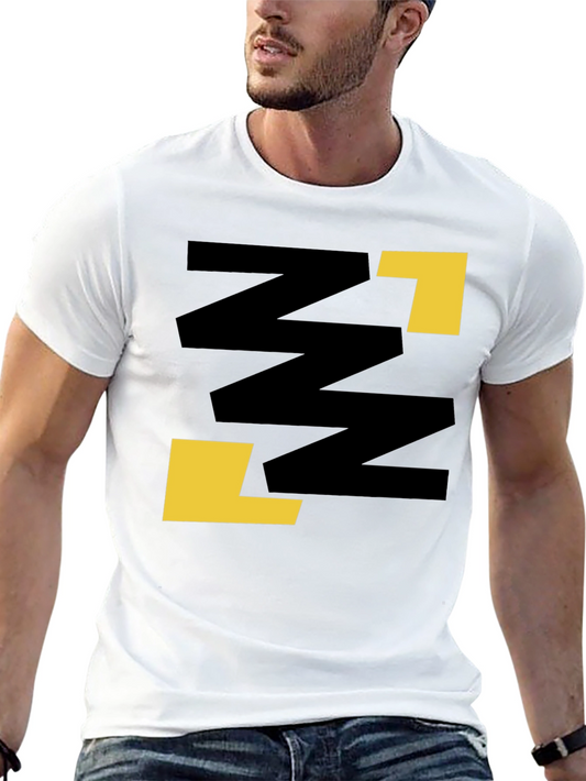 Abstract Graphic Print Black Casual Tee