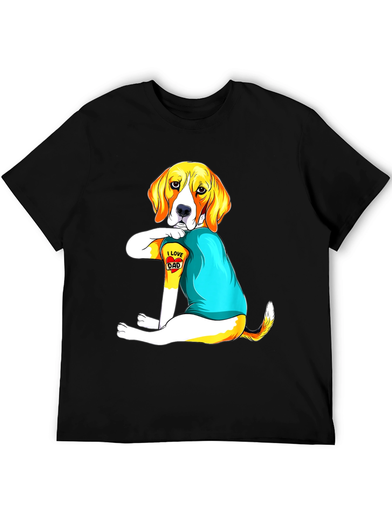I Love Dad Dog T-Shirt