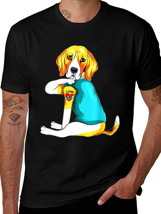 I Love Dad Dog T-Shirt