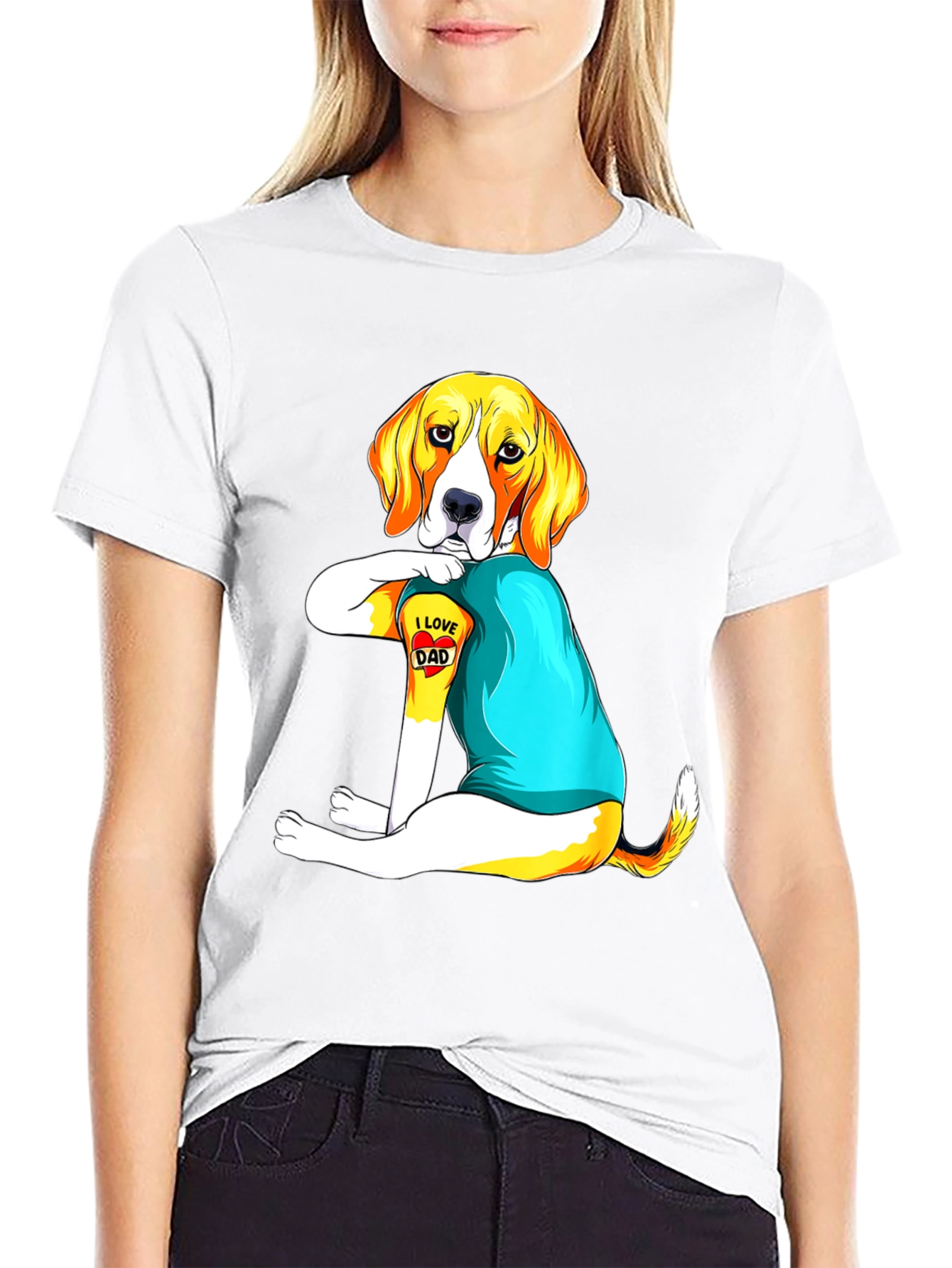 I Love Dad Dog T-Shirt