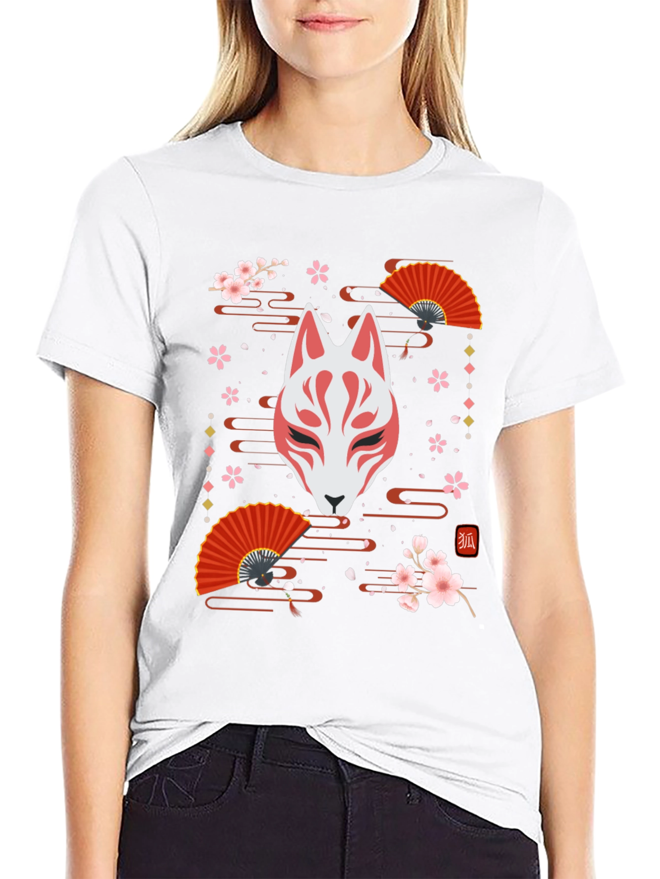 Japanese Kitsune Mask T-Shirt
