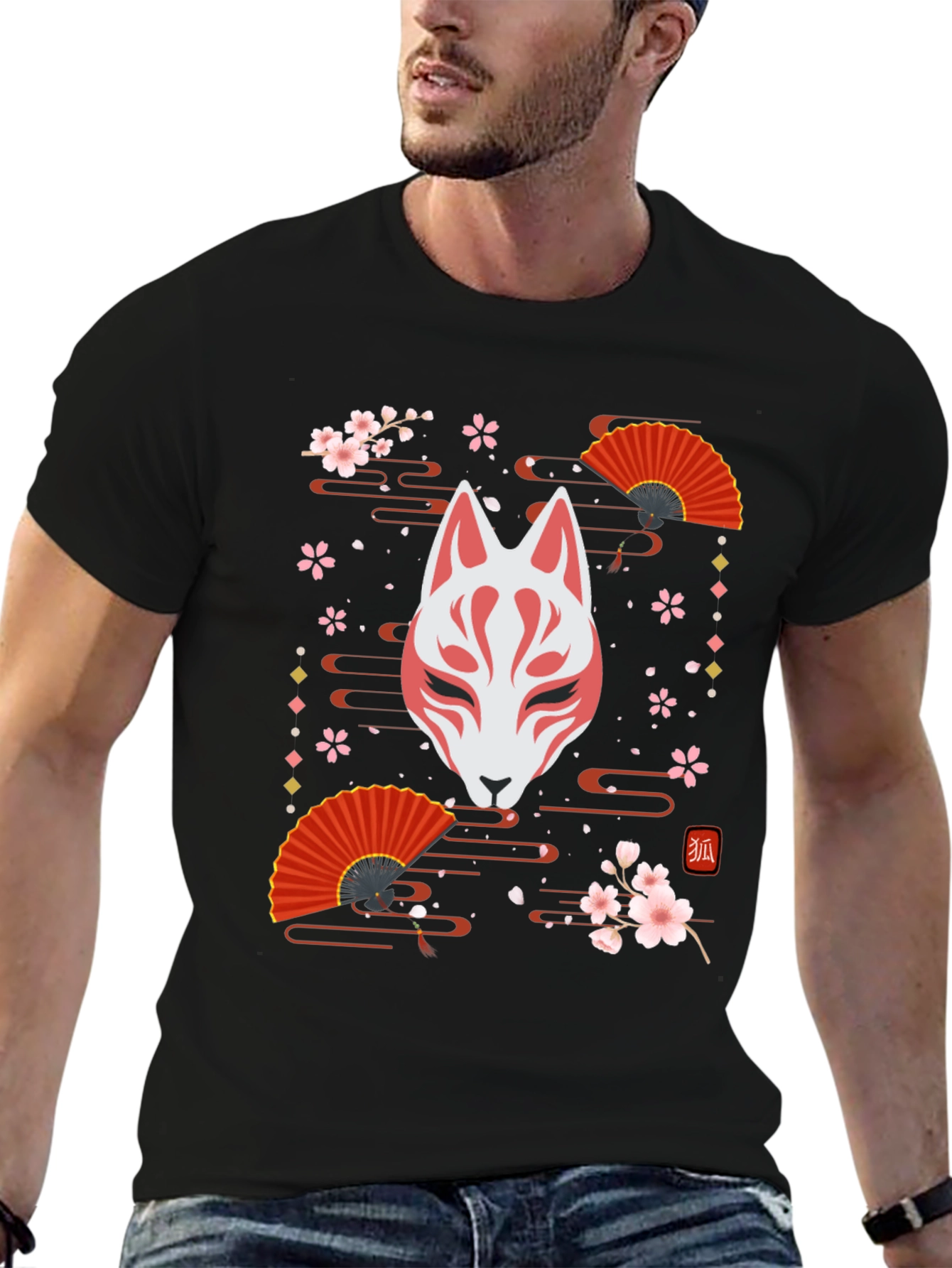 Japanese Kitsune Mask T-Shirt