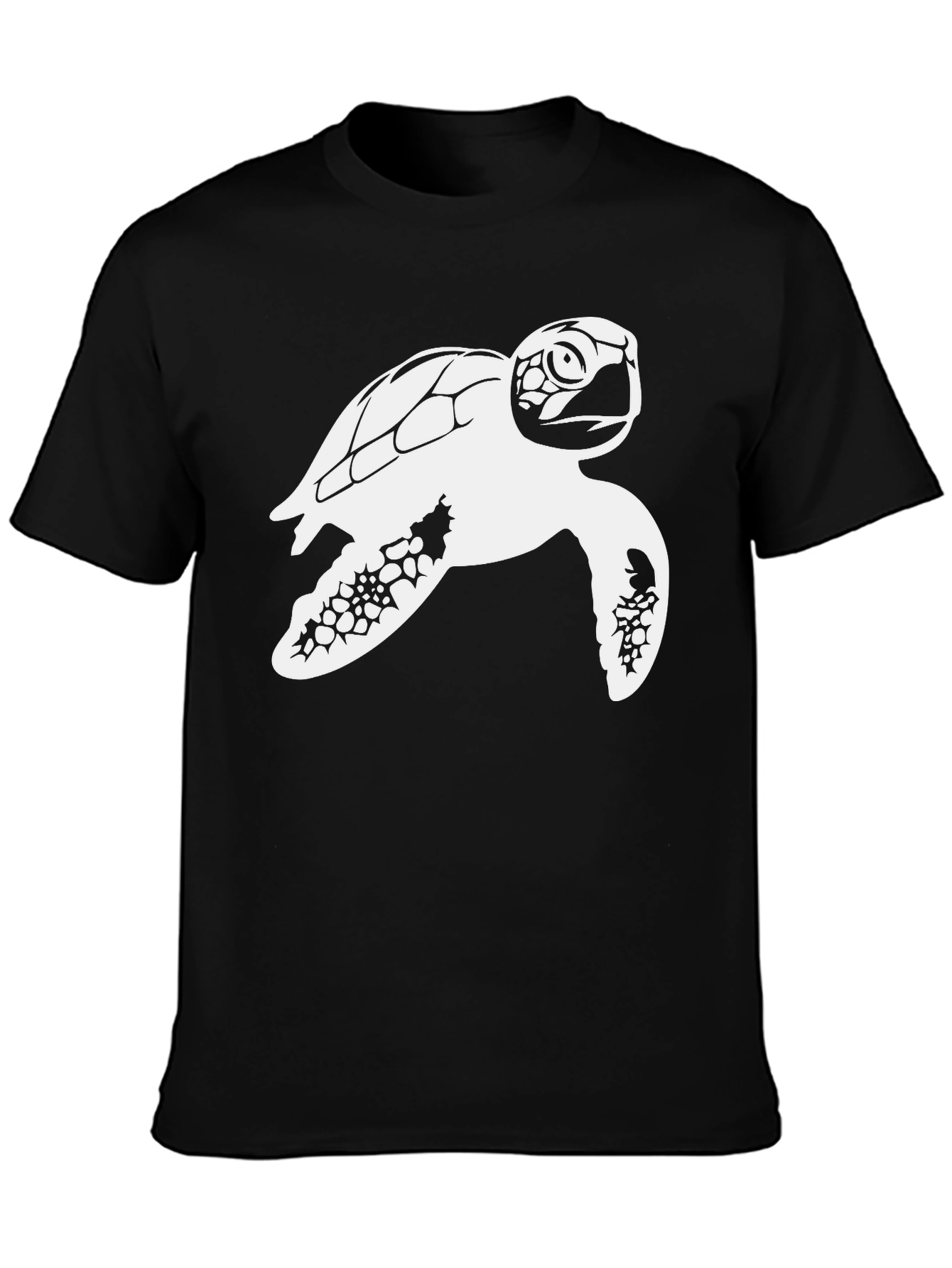 Sea Turtle Graphic Tee - Black Cotton Comfort