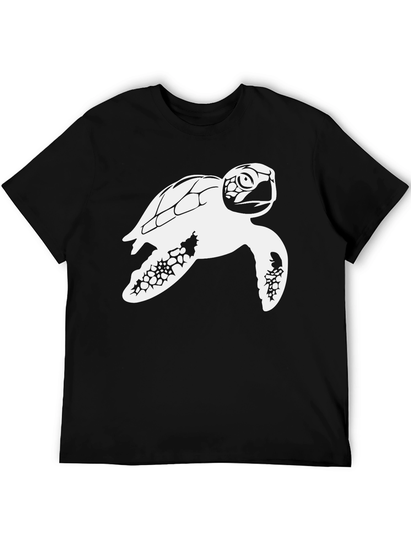 Sea Turtle Graphic Tee - Black Cotton Comfort