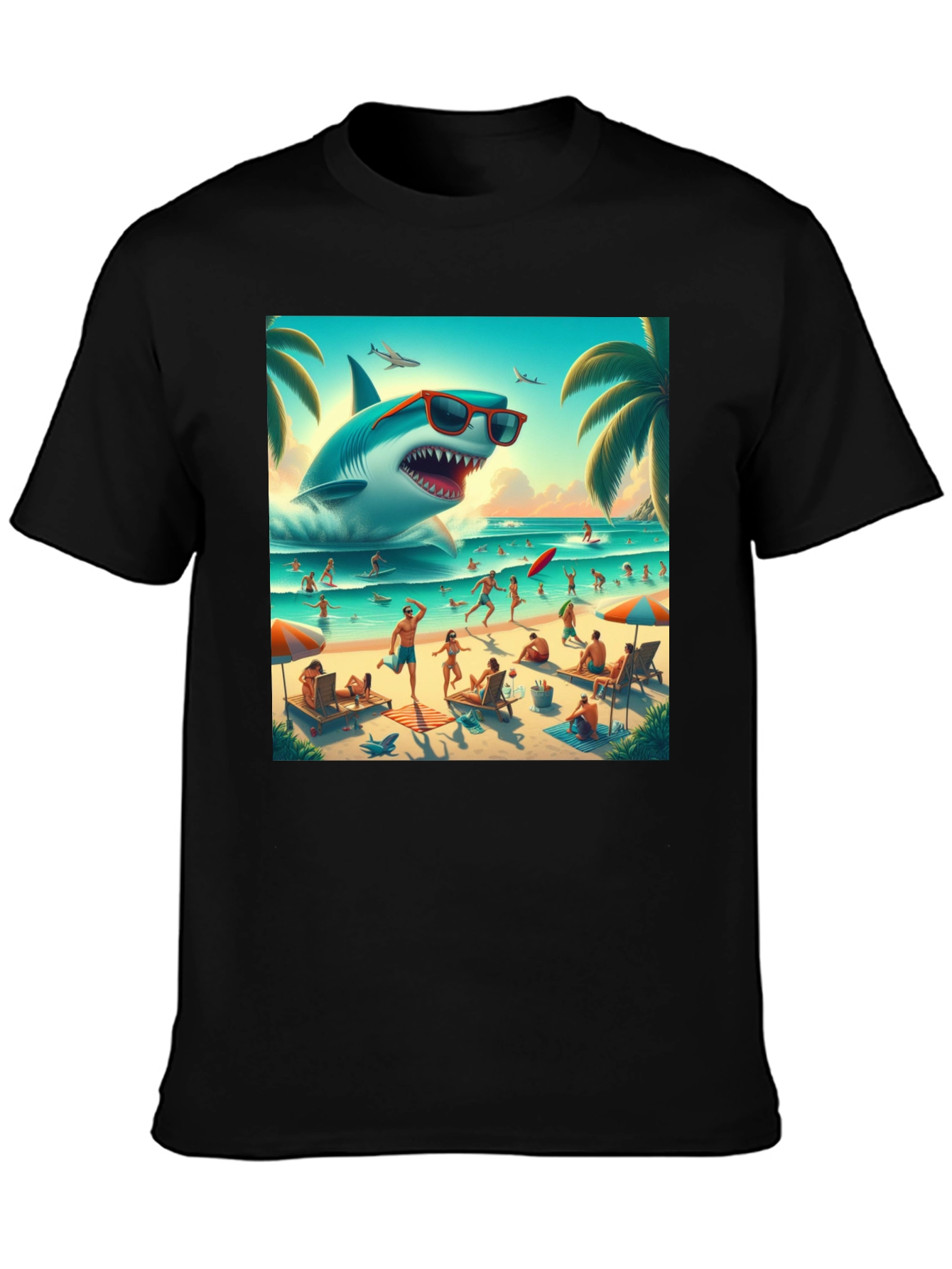 Shark Beach Graphic Tee