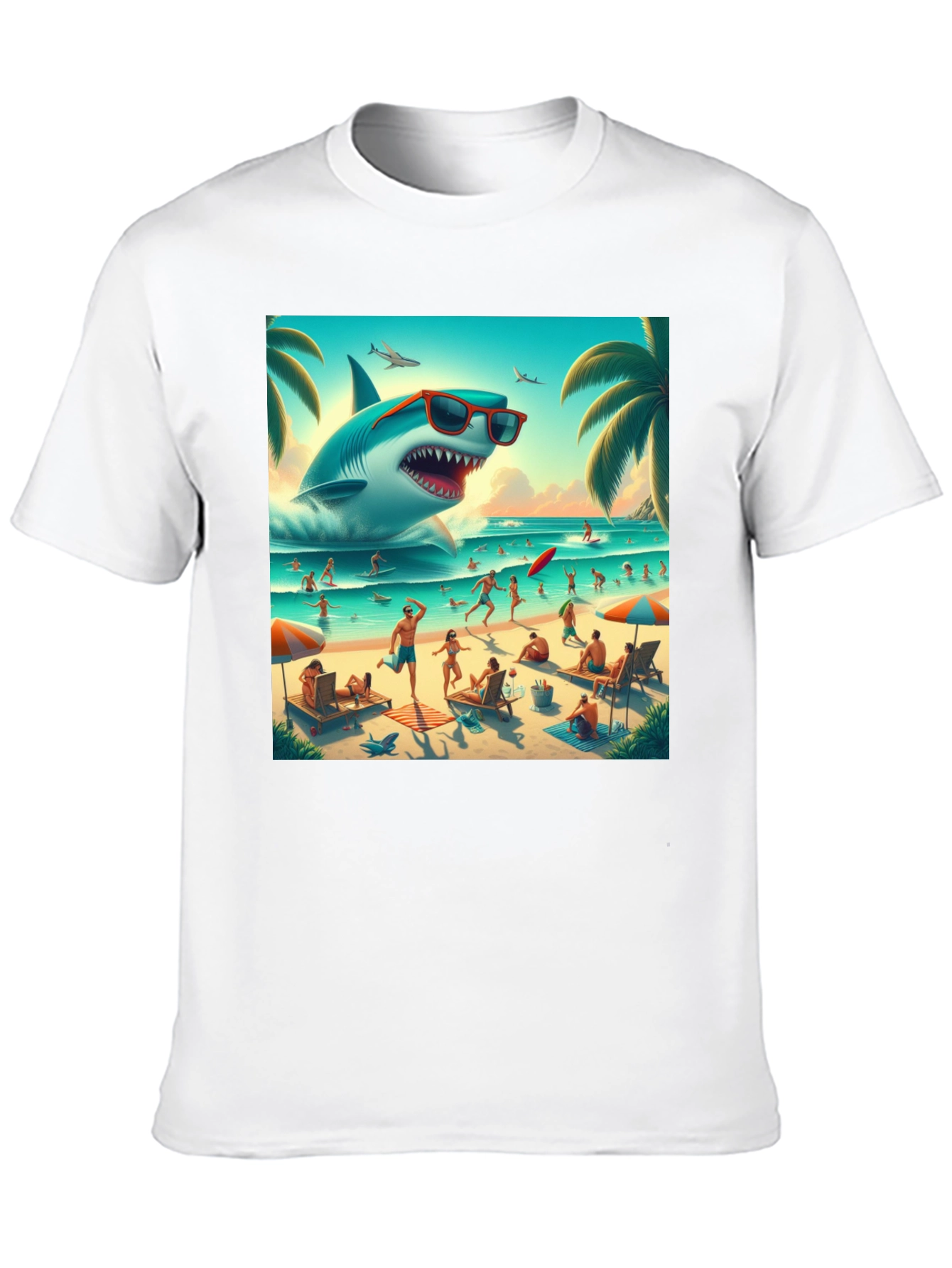 Shark Beach Graphic Tee