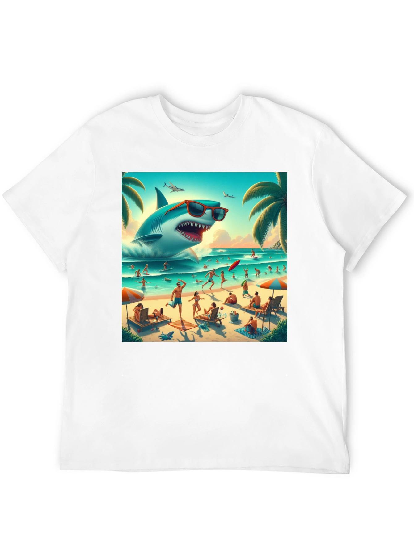 Shark Beach Graphic Tee