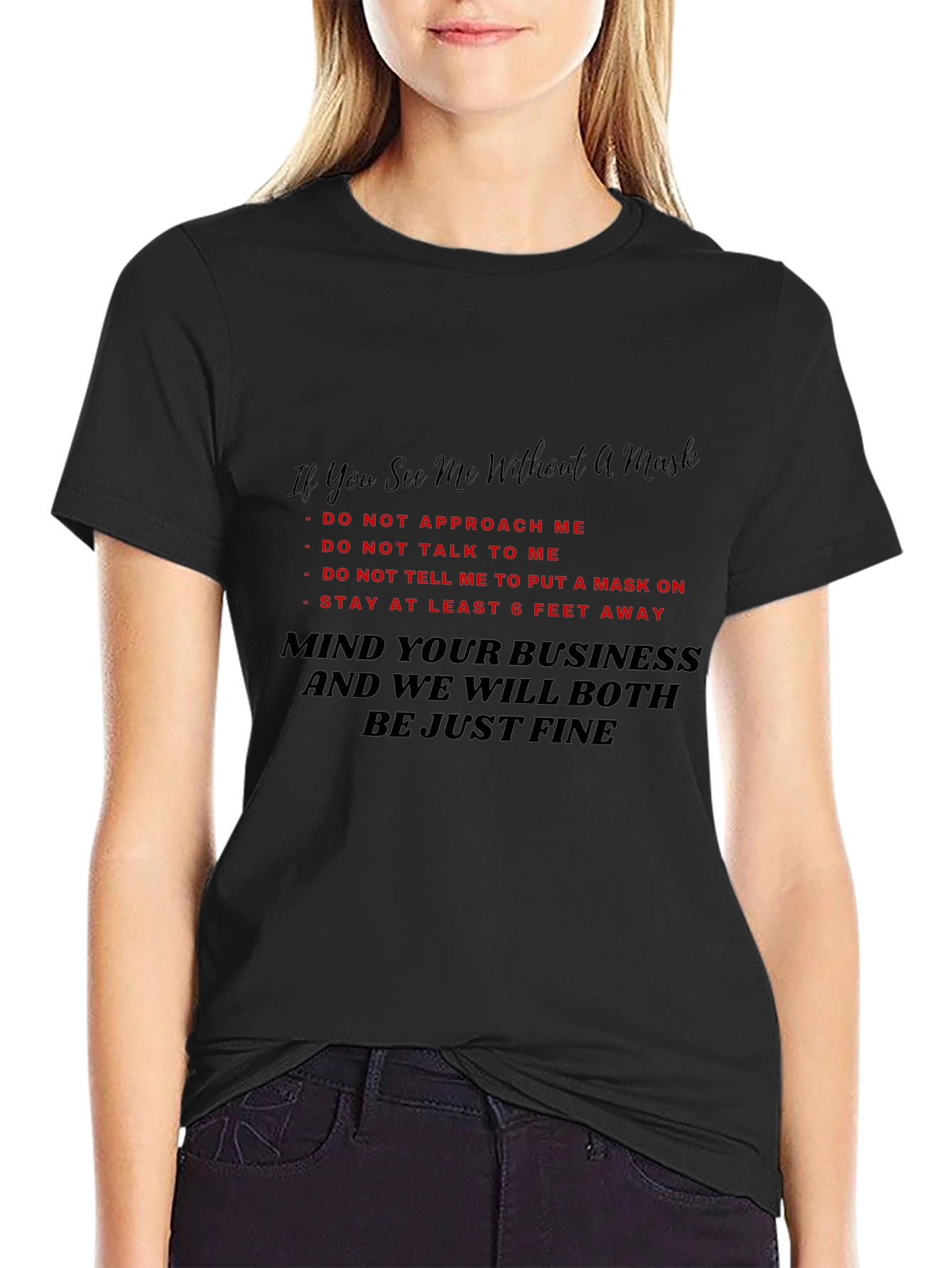 Mind Your Business Graphic Tee - Novelty T-Shirt