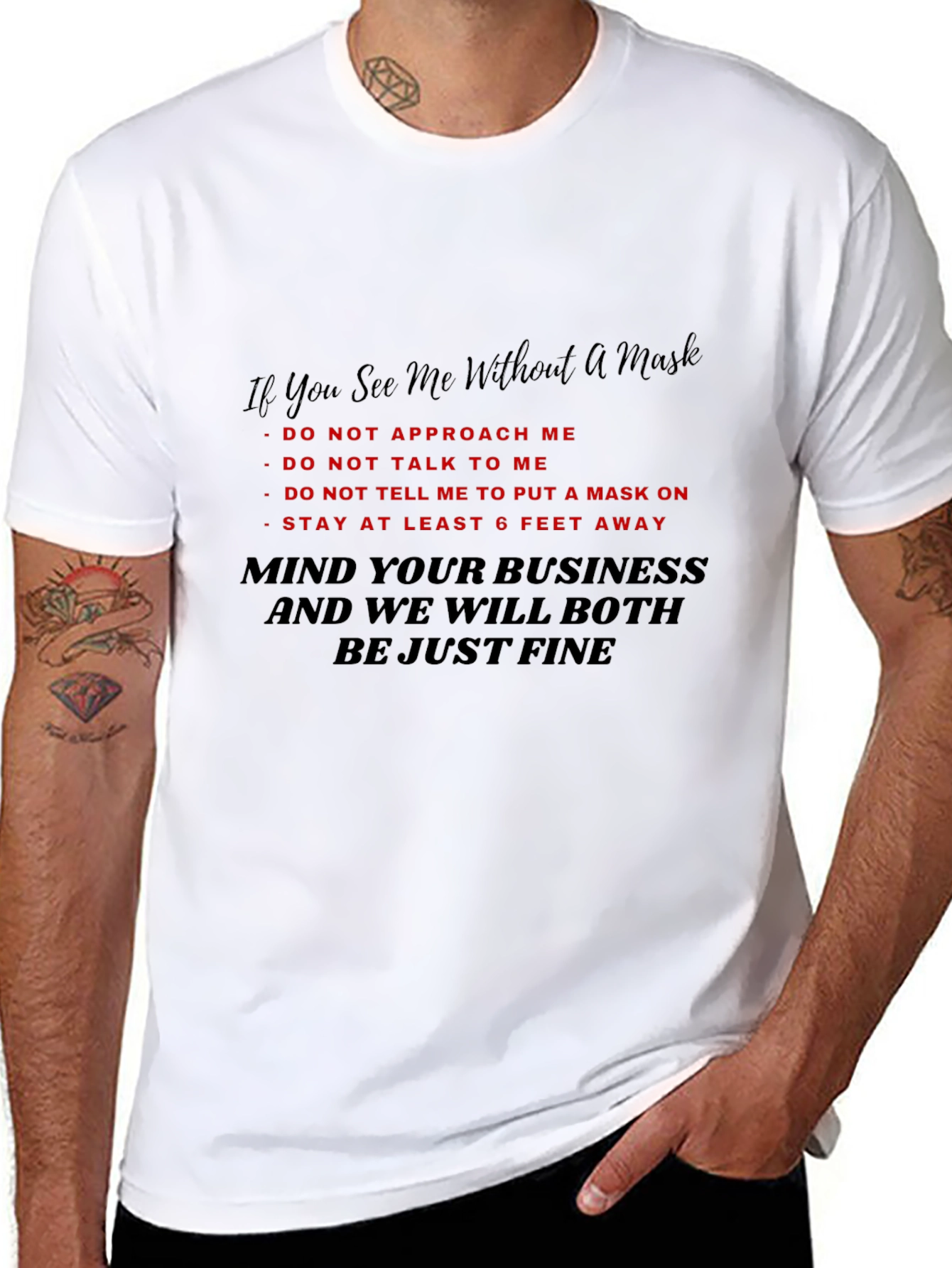 Mind Your Business Graphic Tee - Novelty T-Shirt