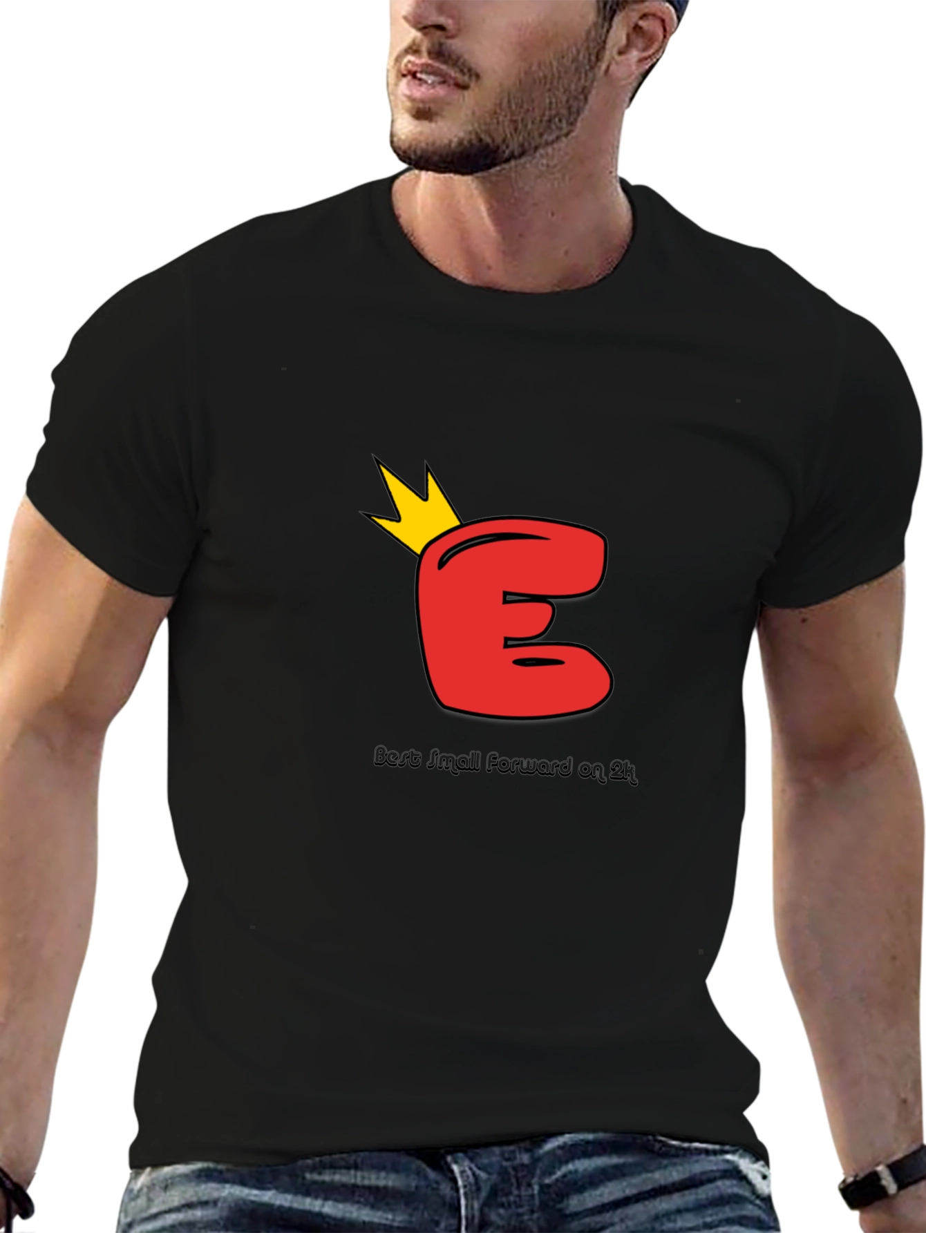 Kingly E T-Shirt - Bold Red Graphic Tee