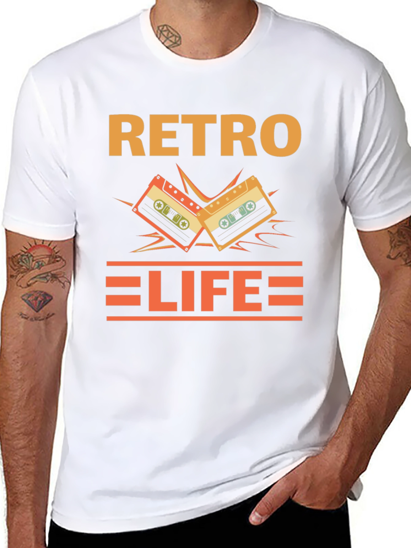 Retro Life Cassette Tape Graphic T-Shirt