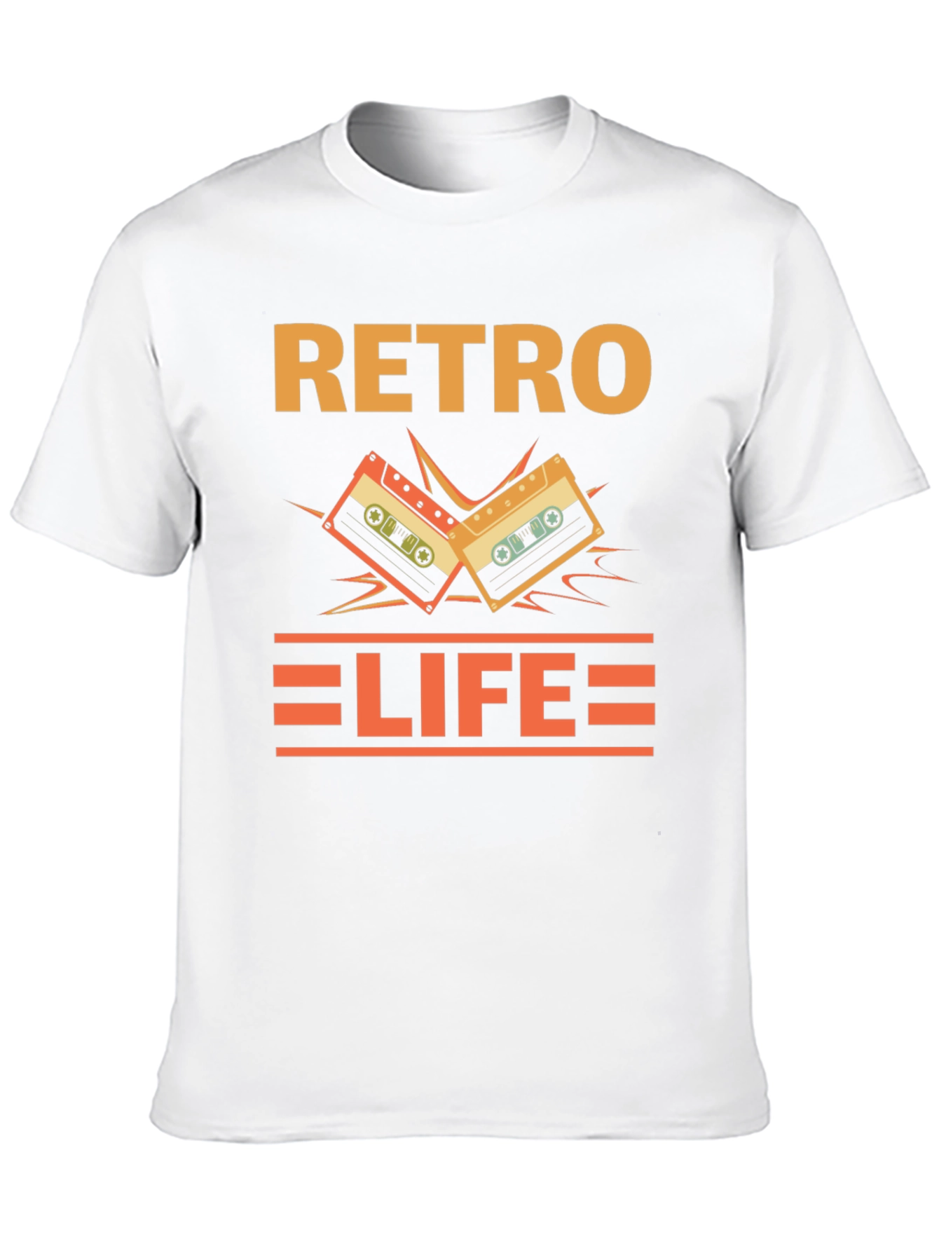 Retro Life Cassette Tape Graphic T-Shirt