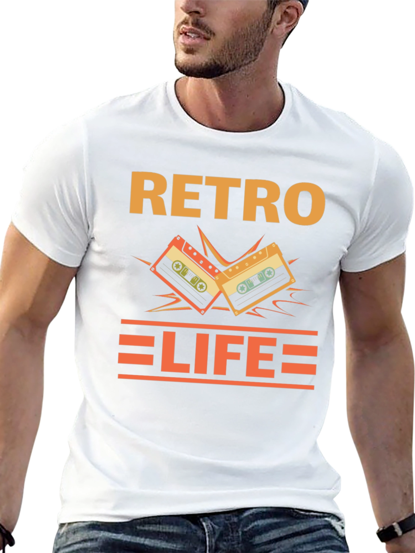 Retro Life Cassette Tape Graphic T-Shirt
