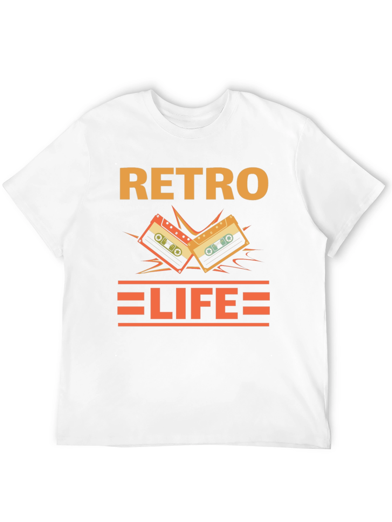 Retro Life Cassette Tape Graphic T-Shirt