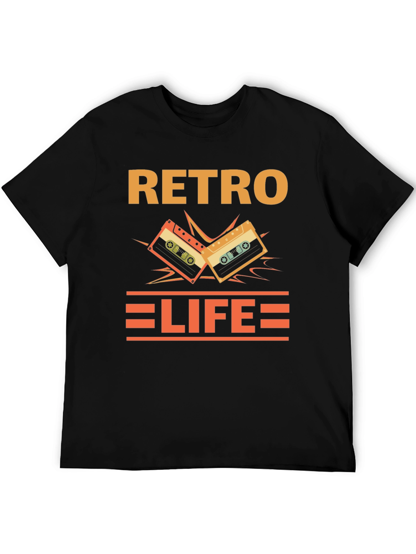 Retro Life Cassette Tape Graphic T-Shirt