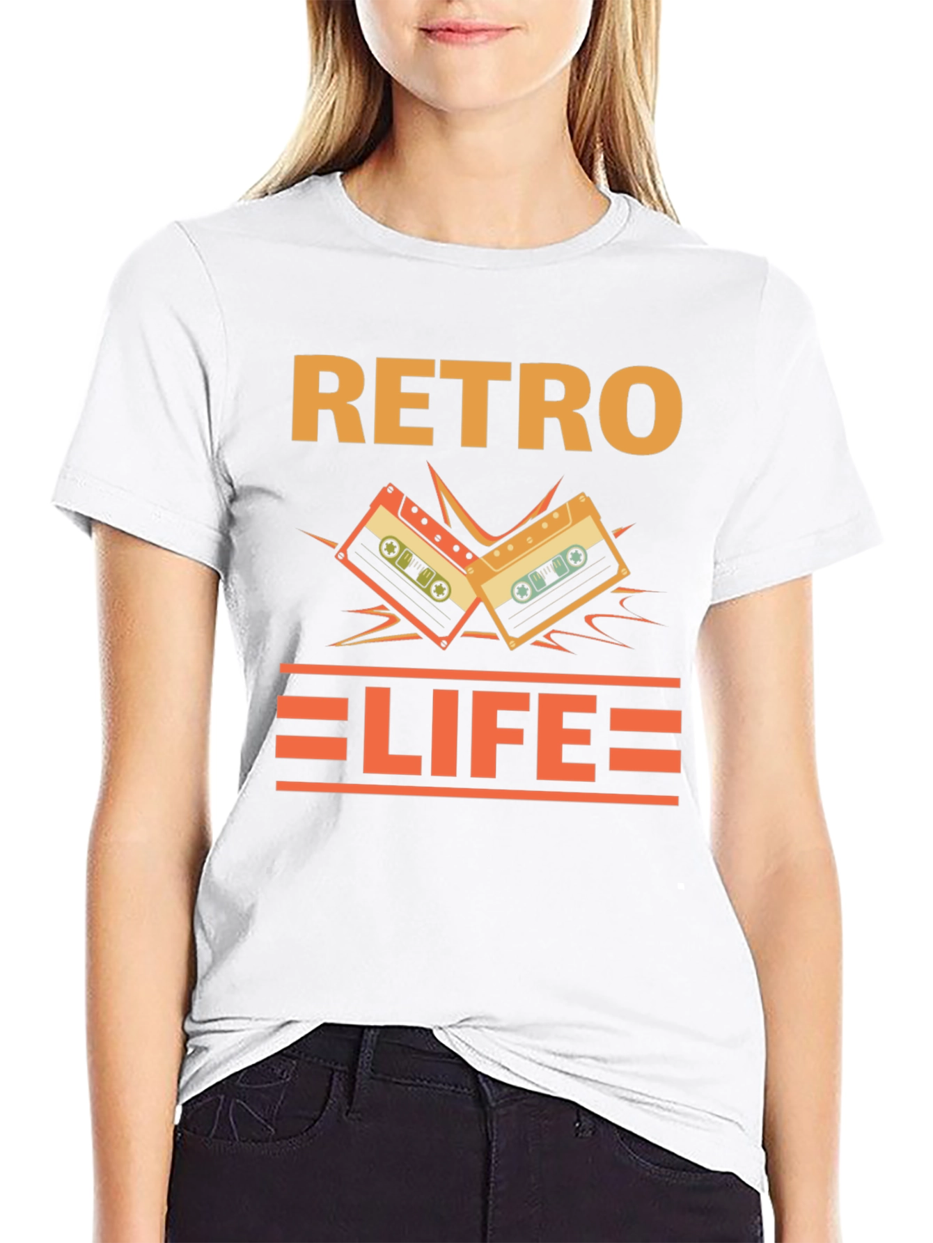 Retro Life Cassette Tape Graphic T-Shirt