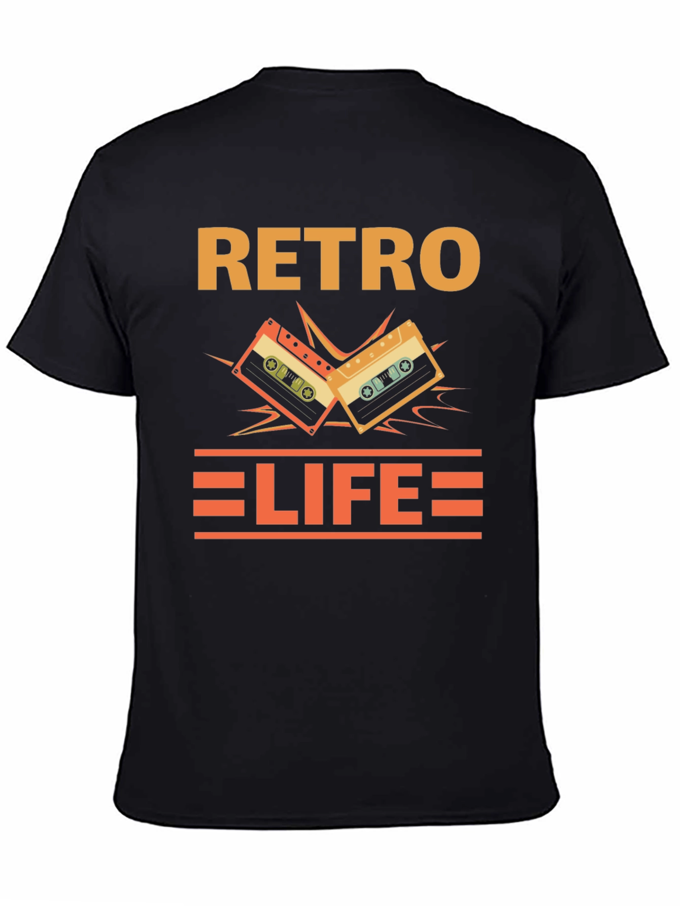 Retro Life Cassette Tape Graphic T-Shirt