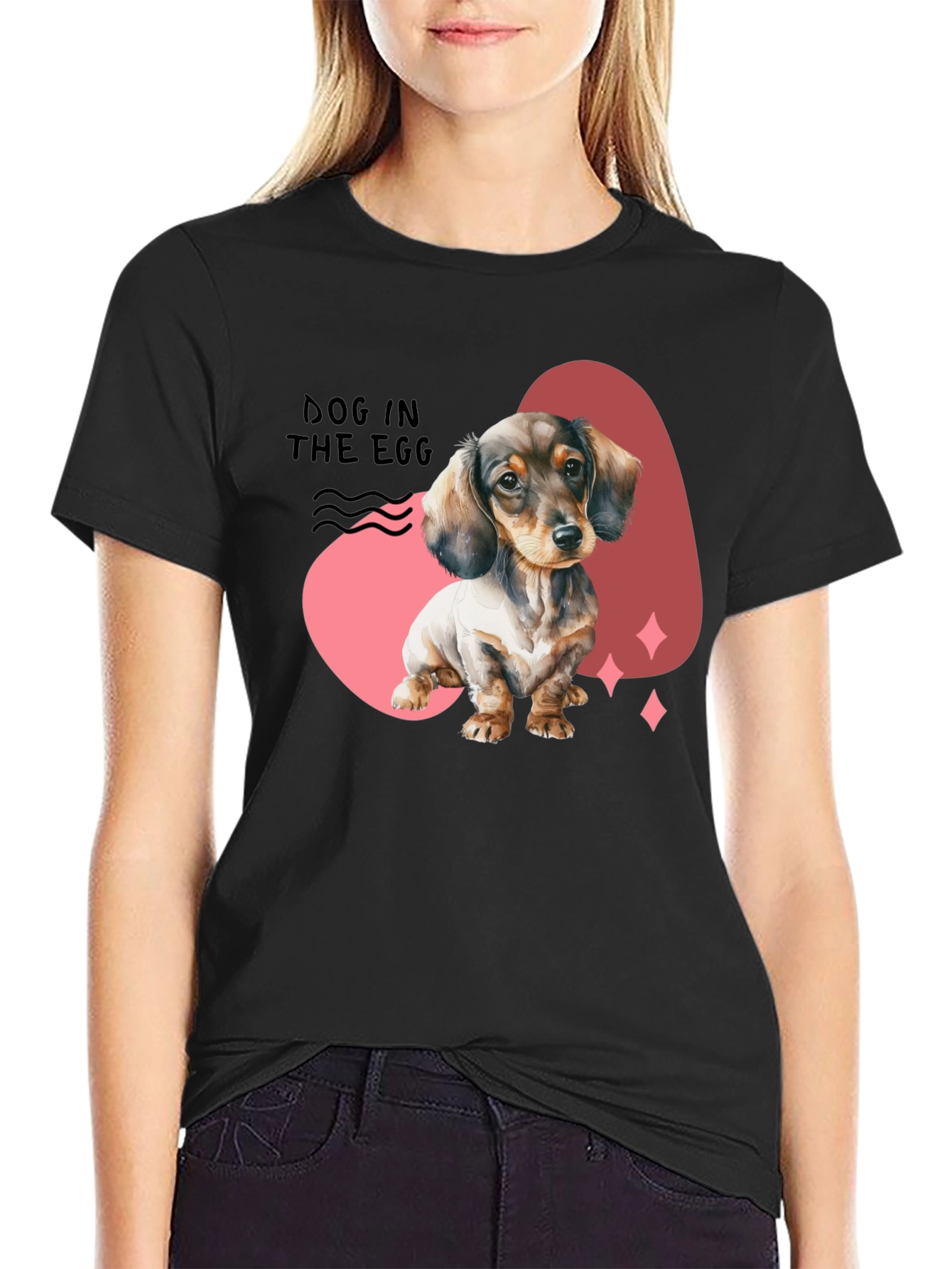Dog In The Egg T-Shirt - Dachshund Puppy Tee