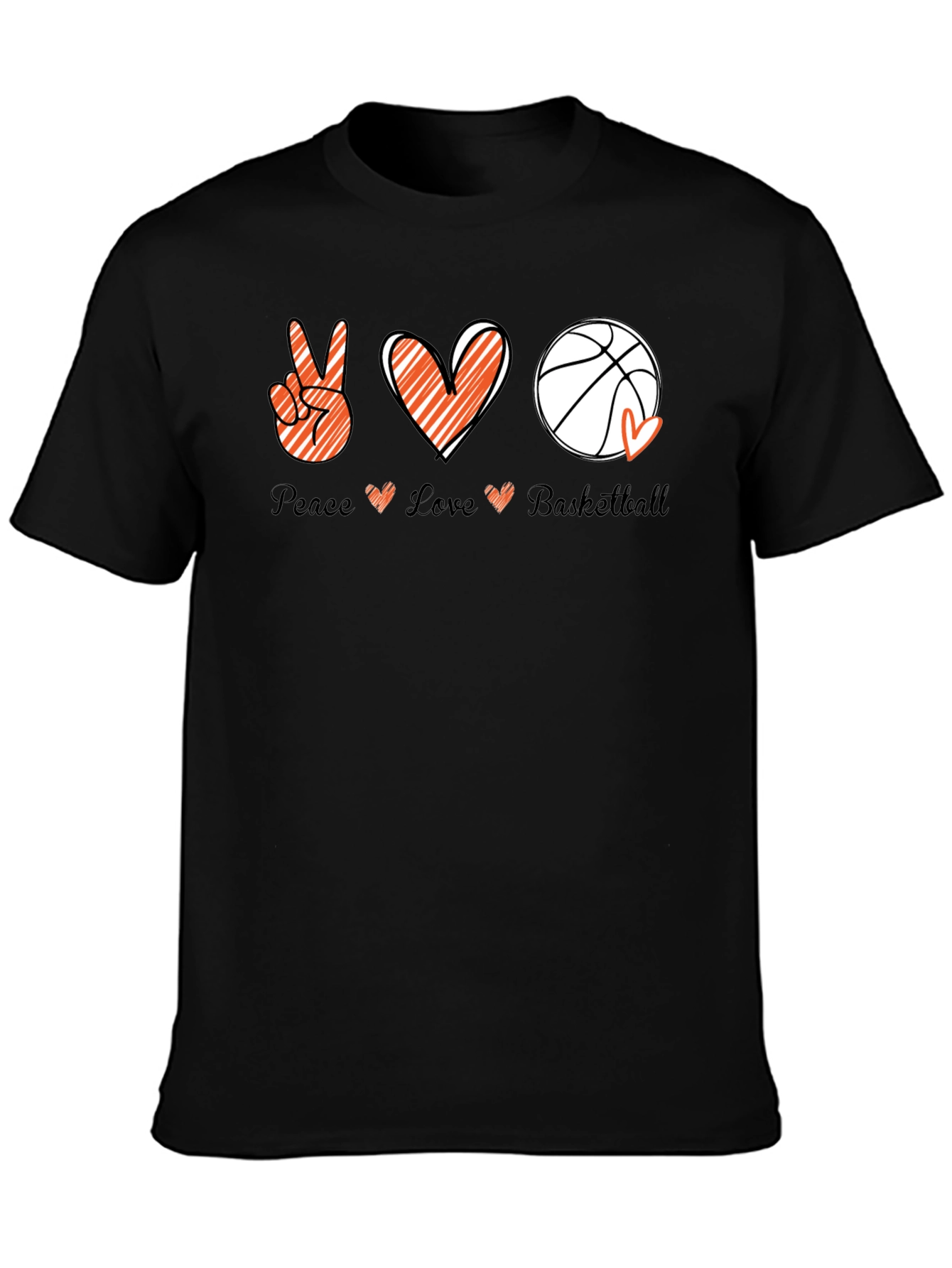 Peace Love Basketball Graphic Tee