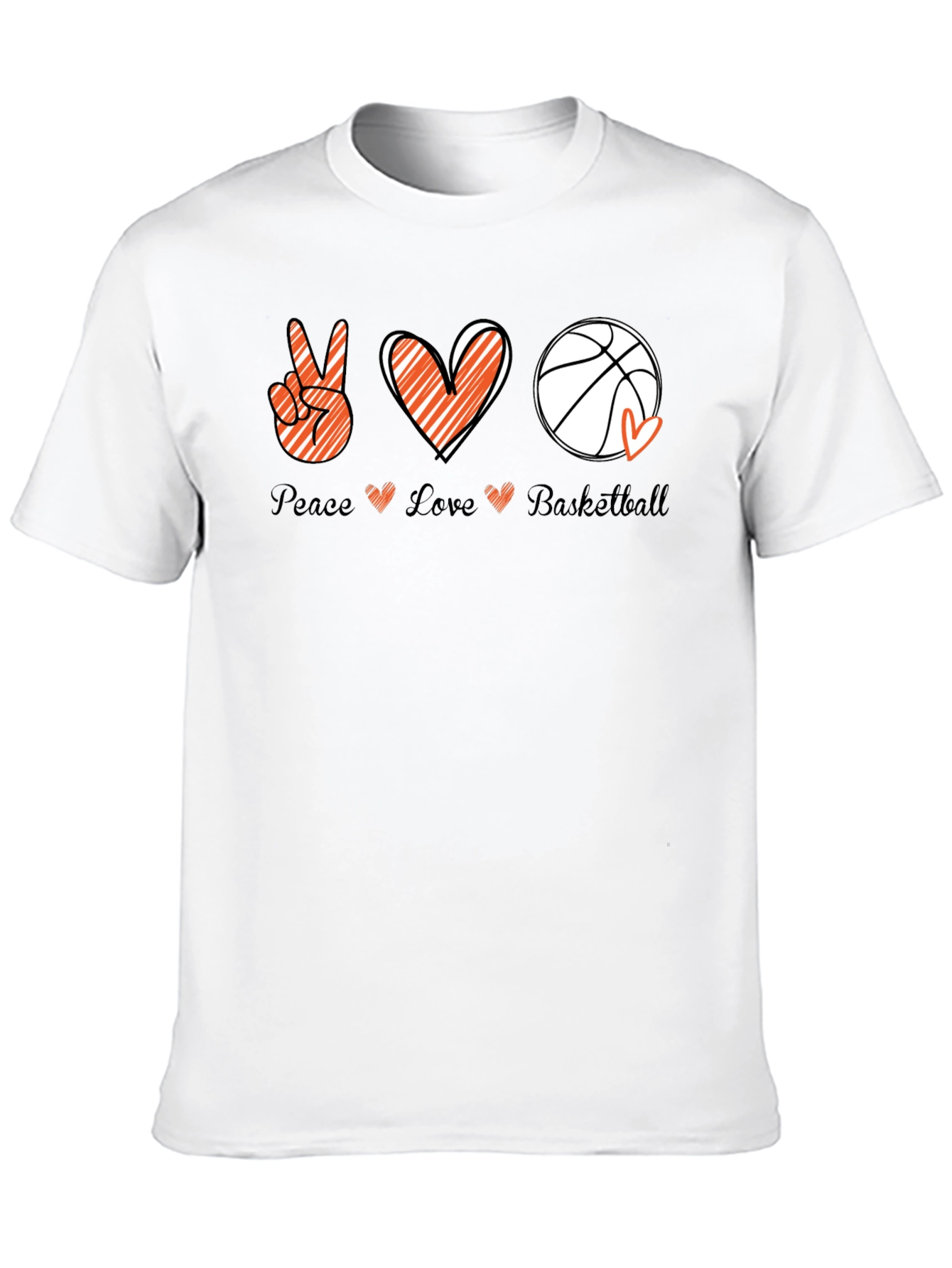 Peace Love Basketball Graphic Tee