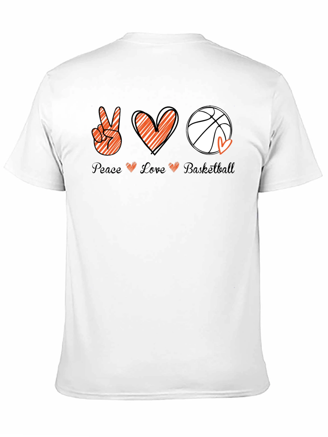 Peace Love Basketball Graphic Tee