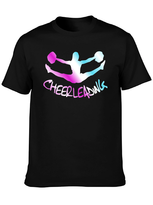 Cheerleading Split T-Shirt - Novelty Graphic Tee