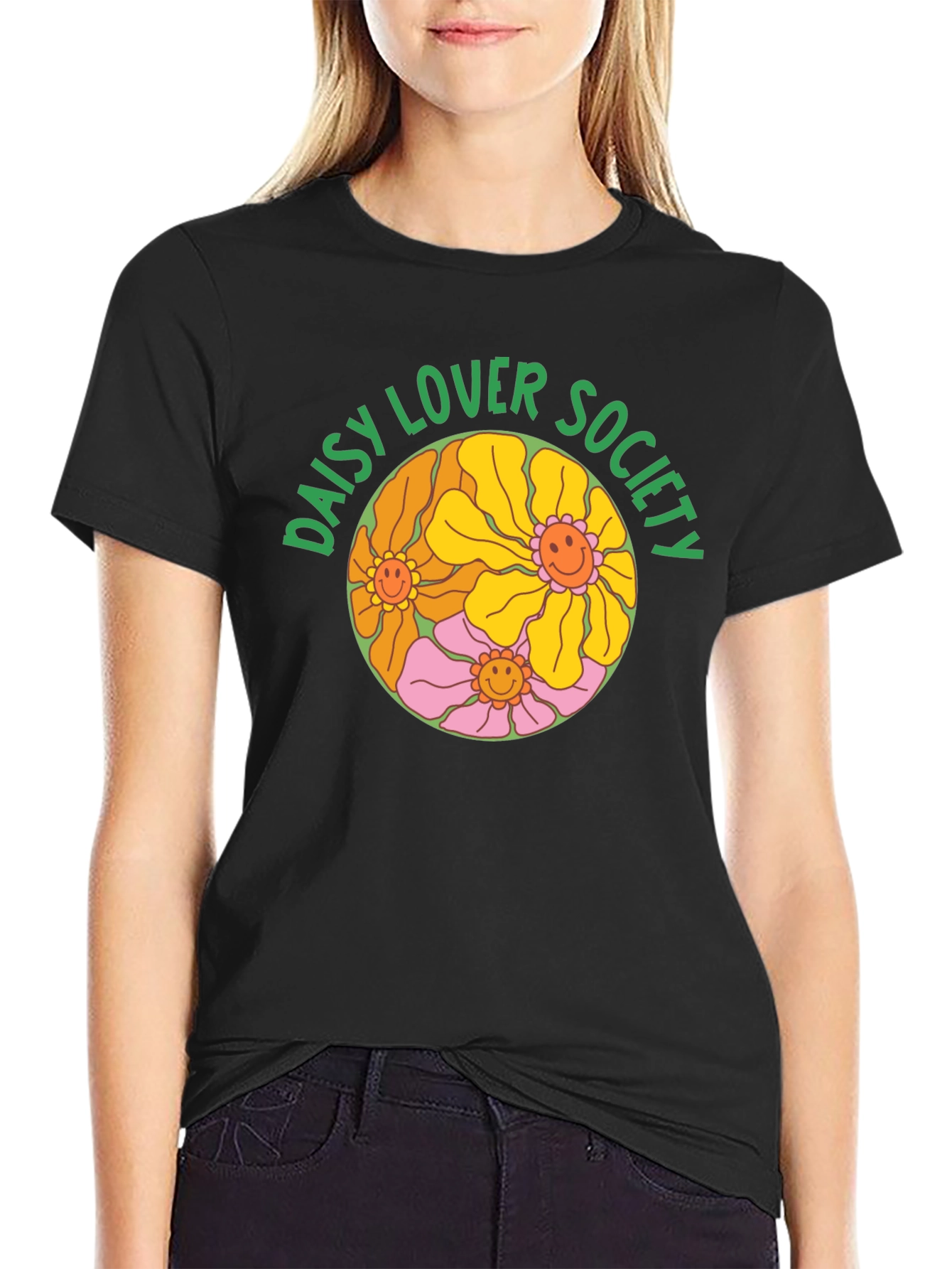 Daisy Lover Society Black T-Shirt
