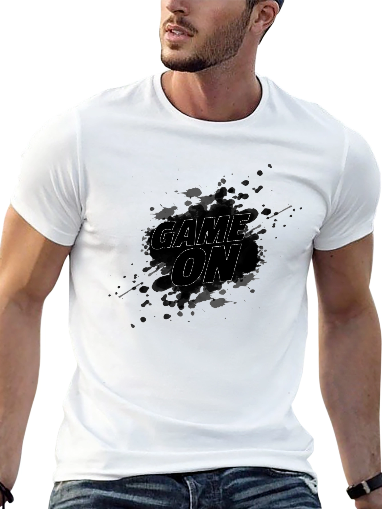 Game On Black Graphic Tee - Gamer Style