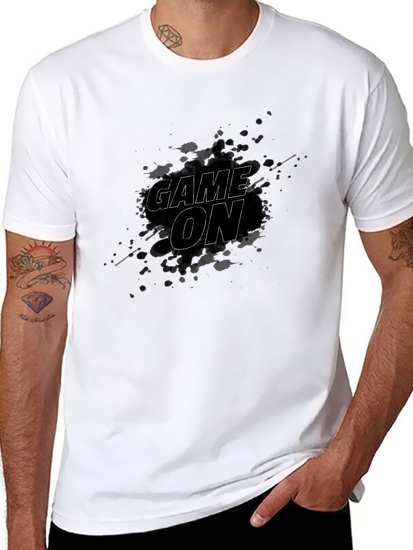 Game On Black Graphic Tee - Gamer Style