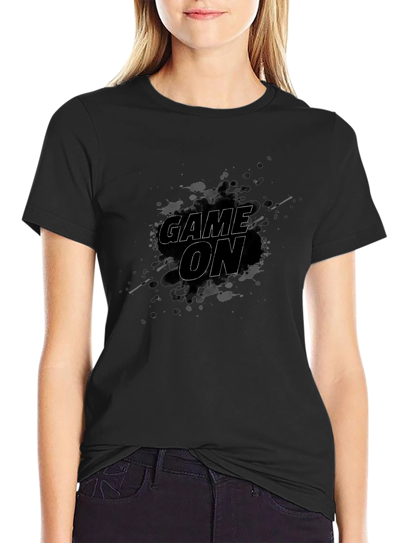 Game On Black Graphic Tee - Gamer Style