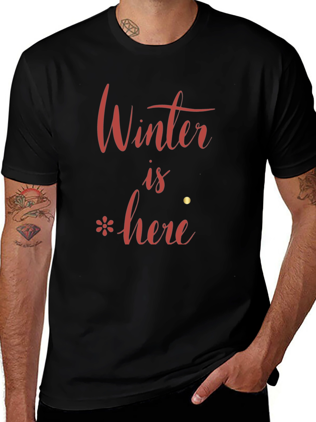 Winter is Here Black T-Shirt