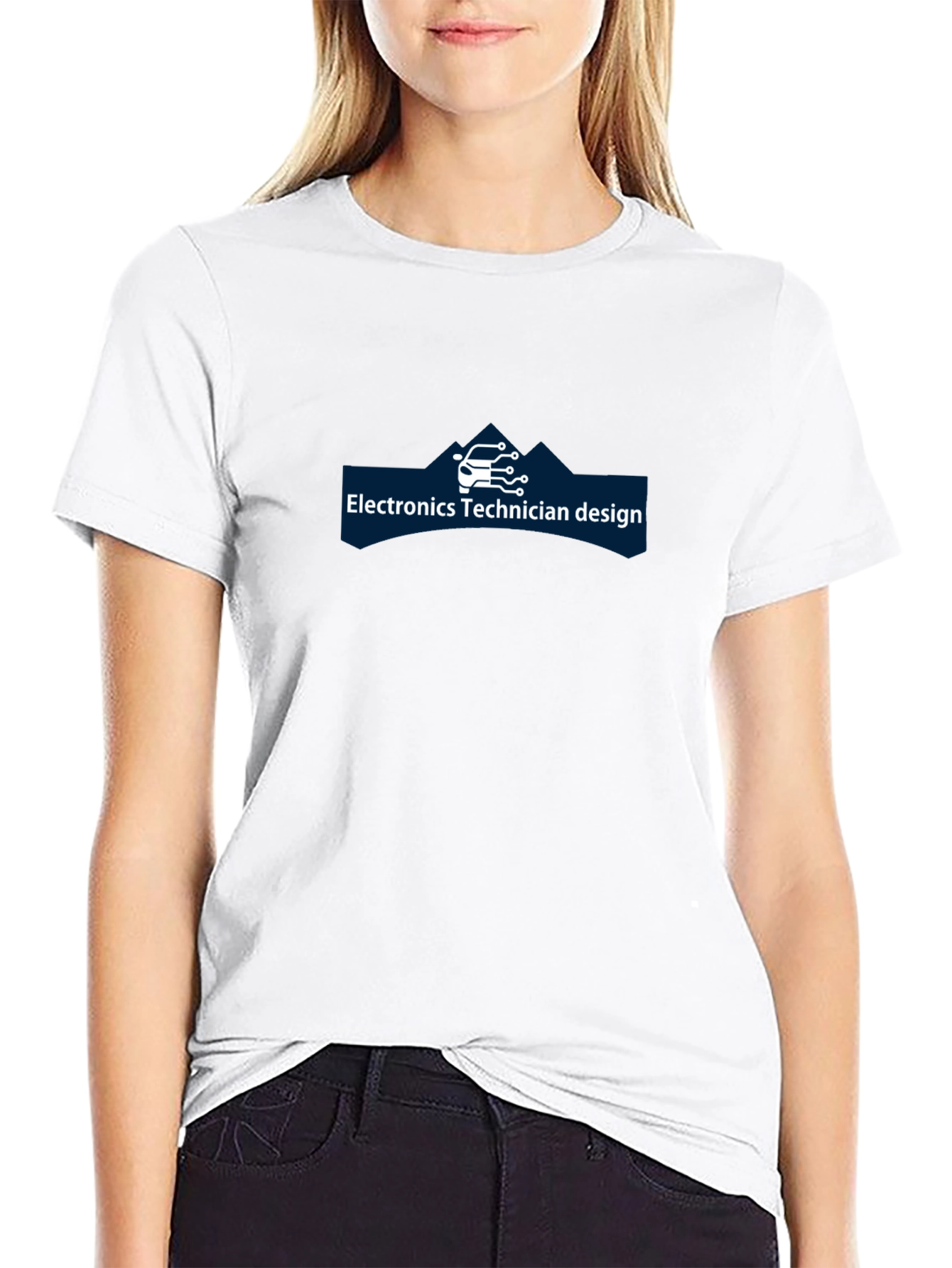 Electronics Technician Design Black T-Shirt