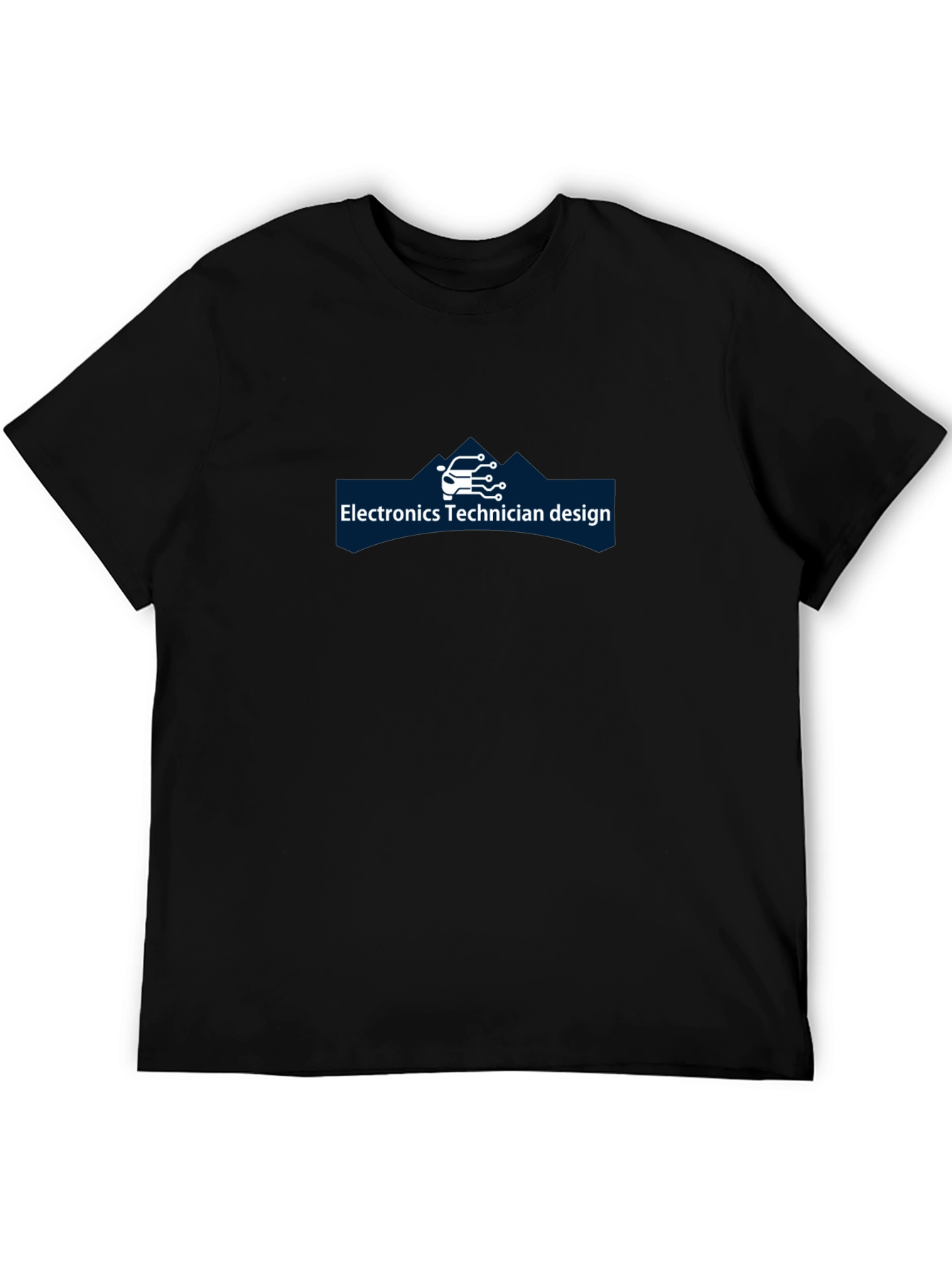 Electronics Technician Design Black T-Shirt