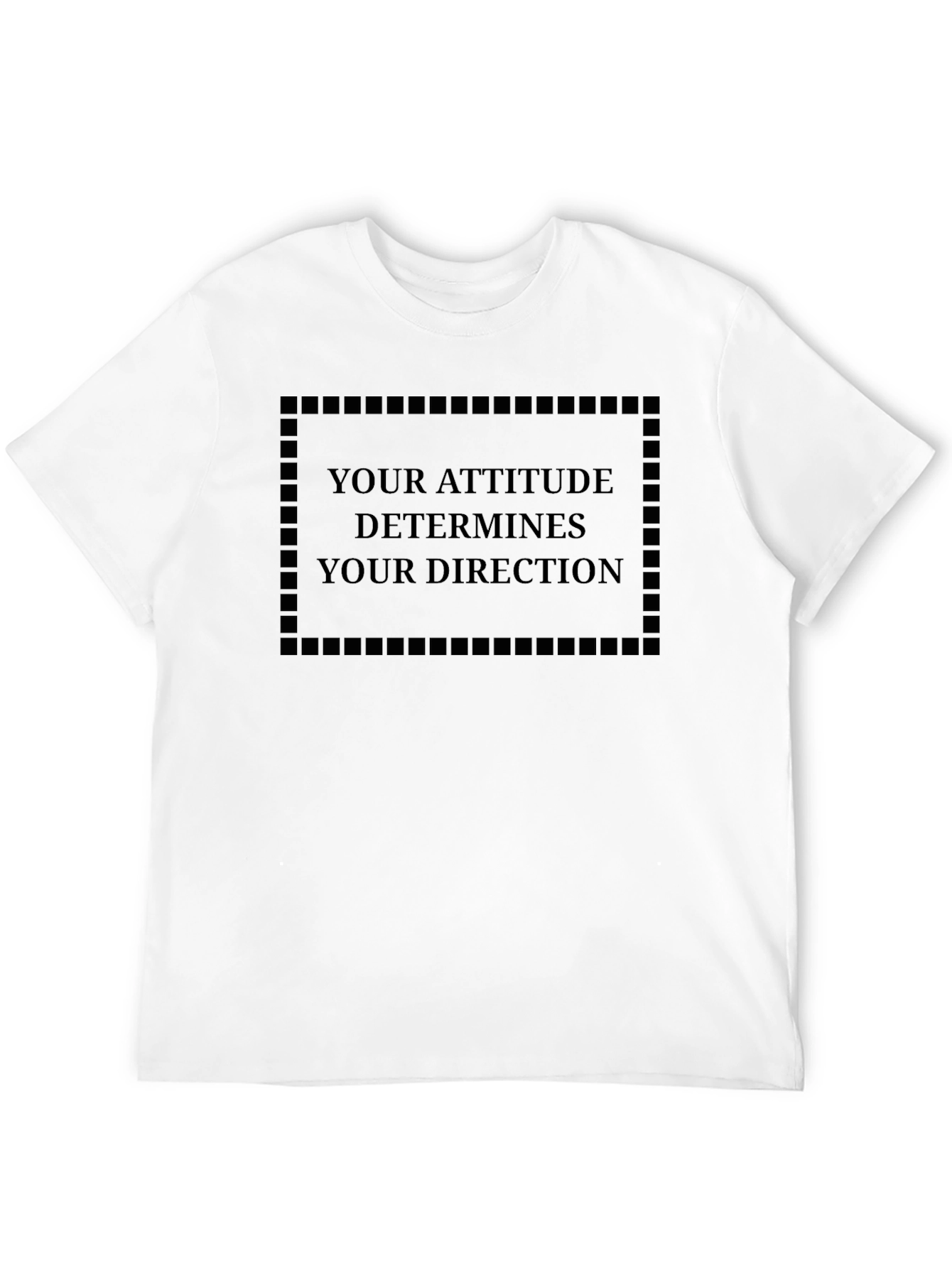 Motivational Black T-Shirt - Attitude Determines Direction