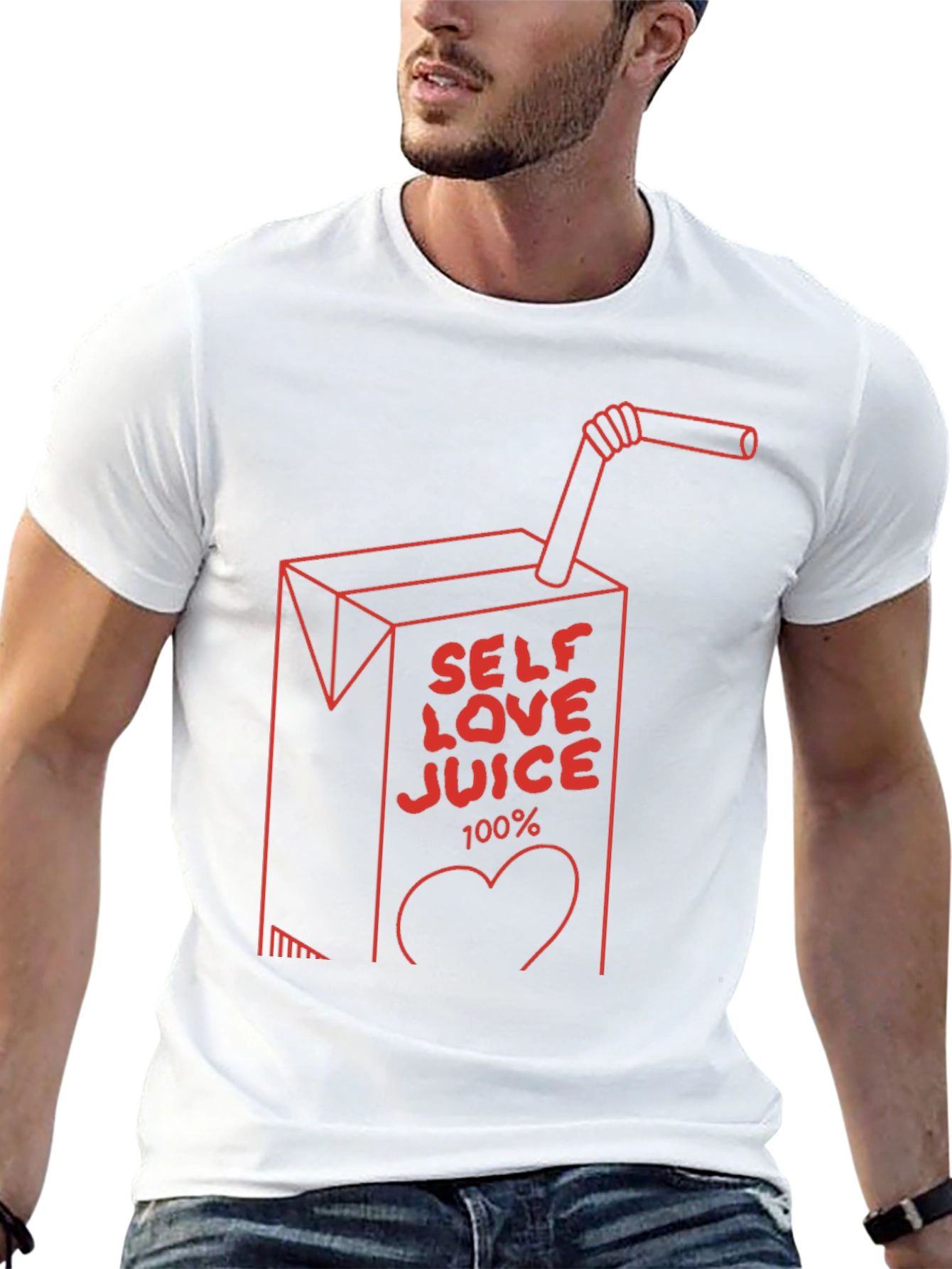 Self Love Juice Graphic Tee - Trendy Black T-Shirt