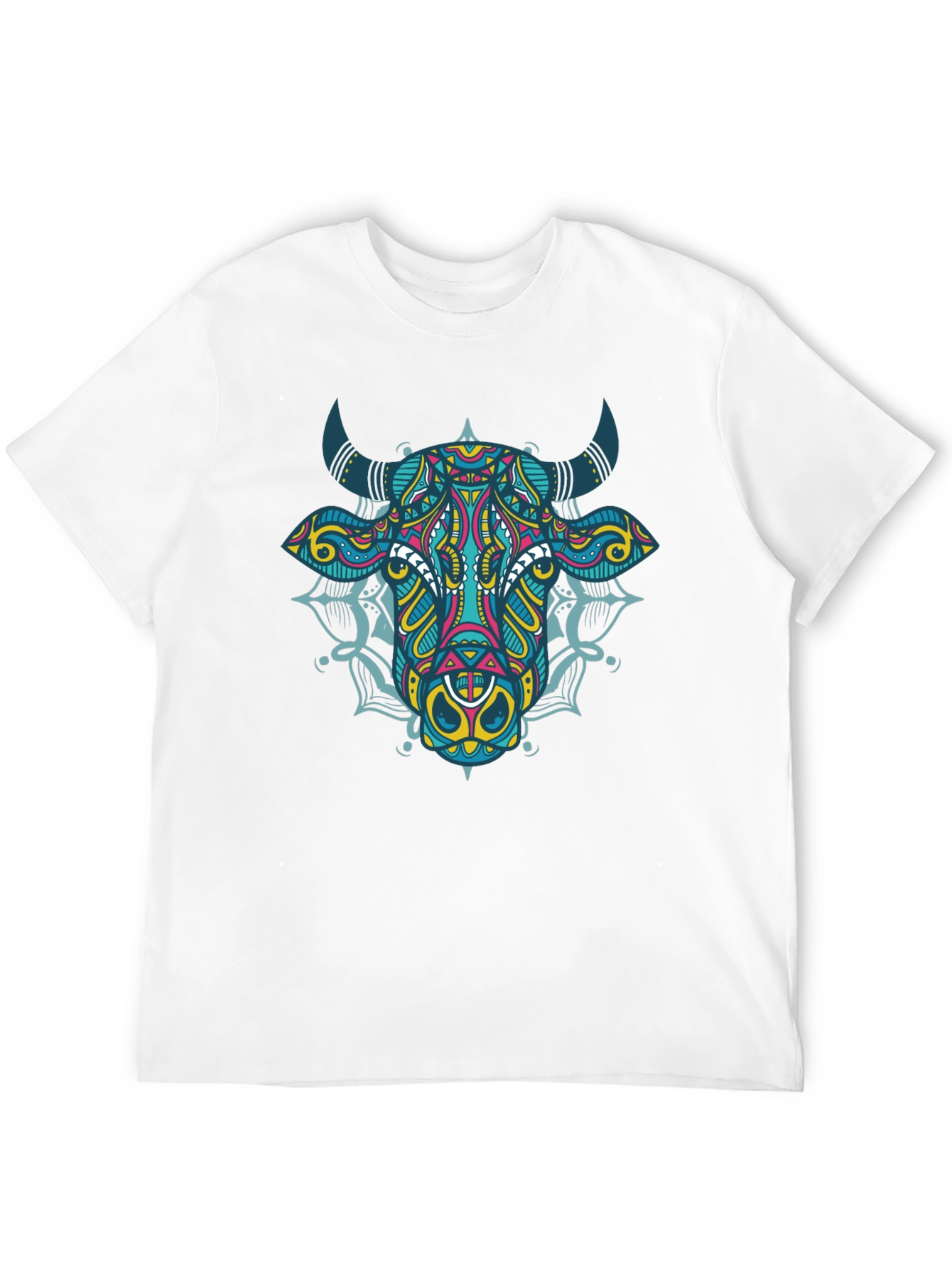 Cow Mandala Graphic Tee - Black