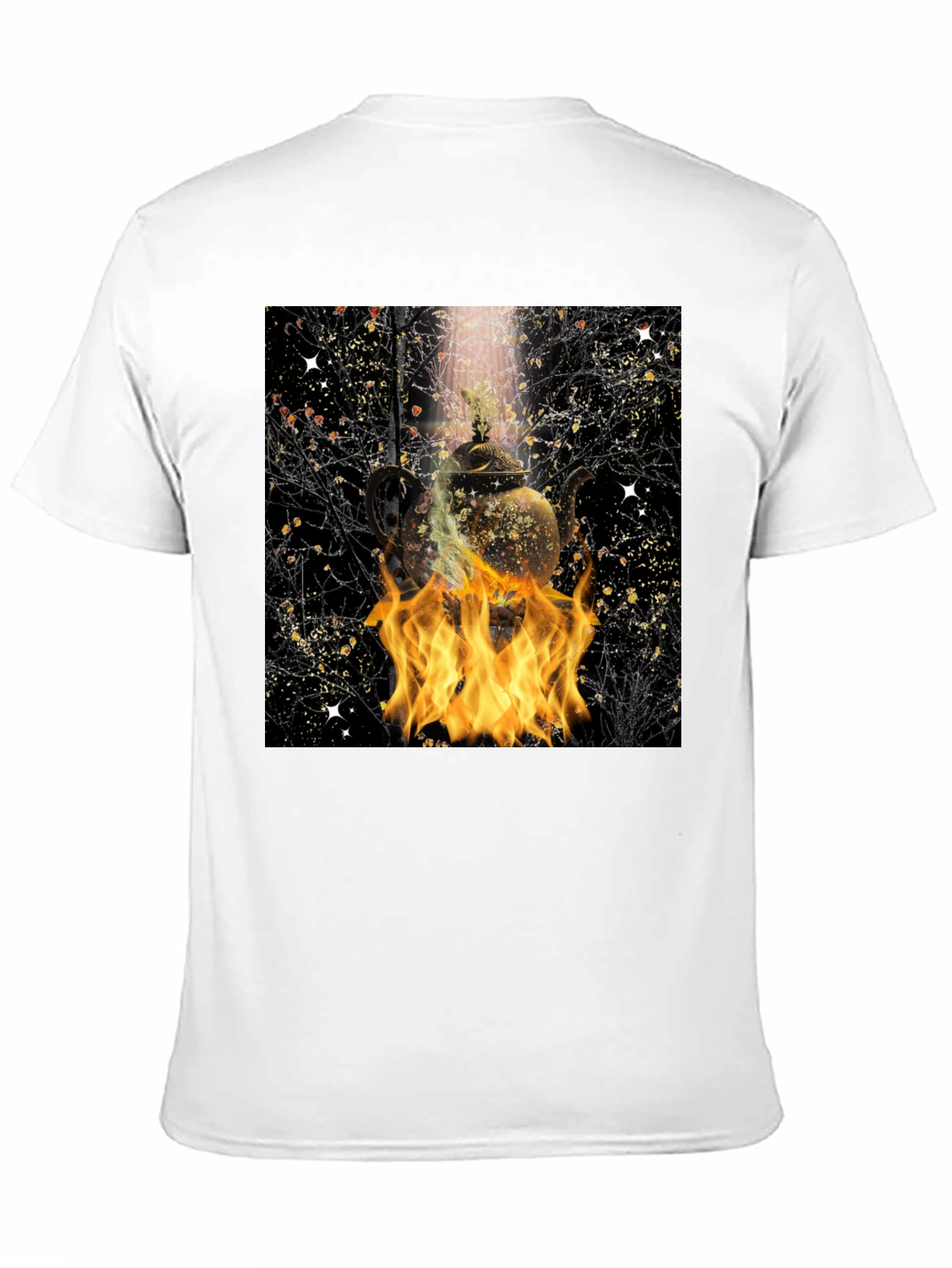 Fiery Teapot Graphic Tee - Unique Style