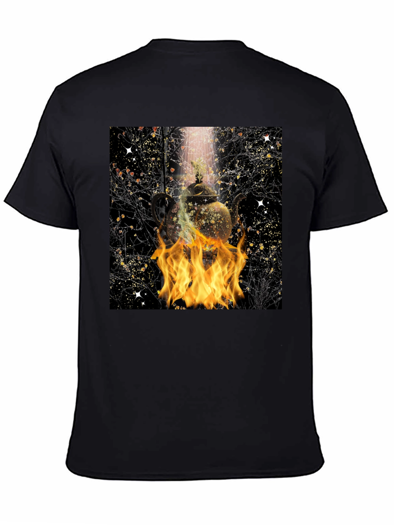 Fiery Teapot Graphic Tee - Unique Style
