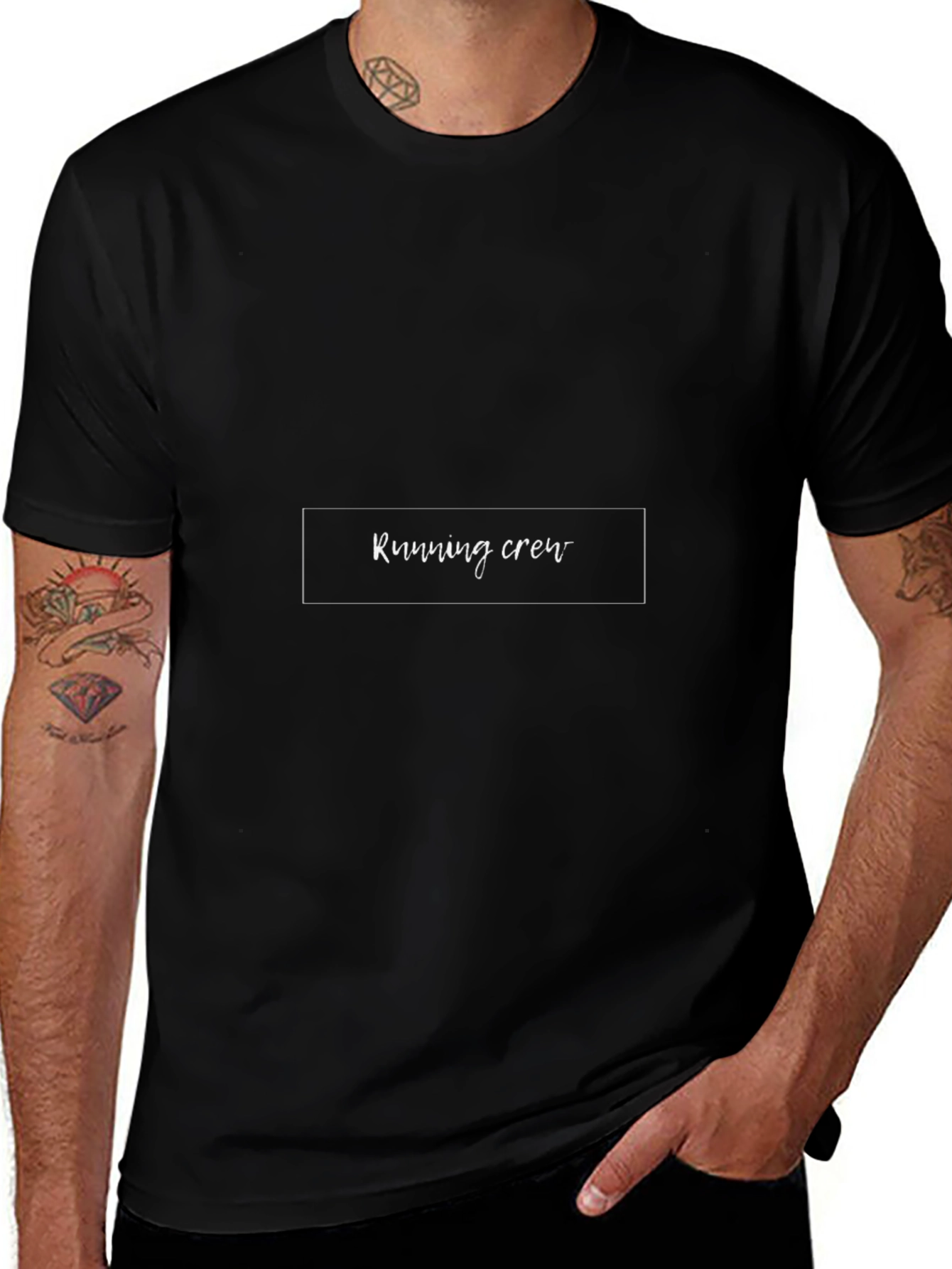 Running Crew Black T-Shirt