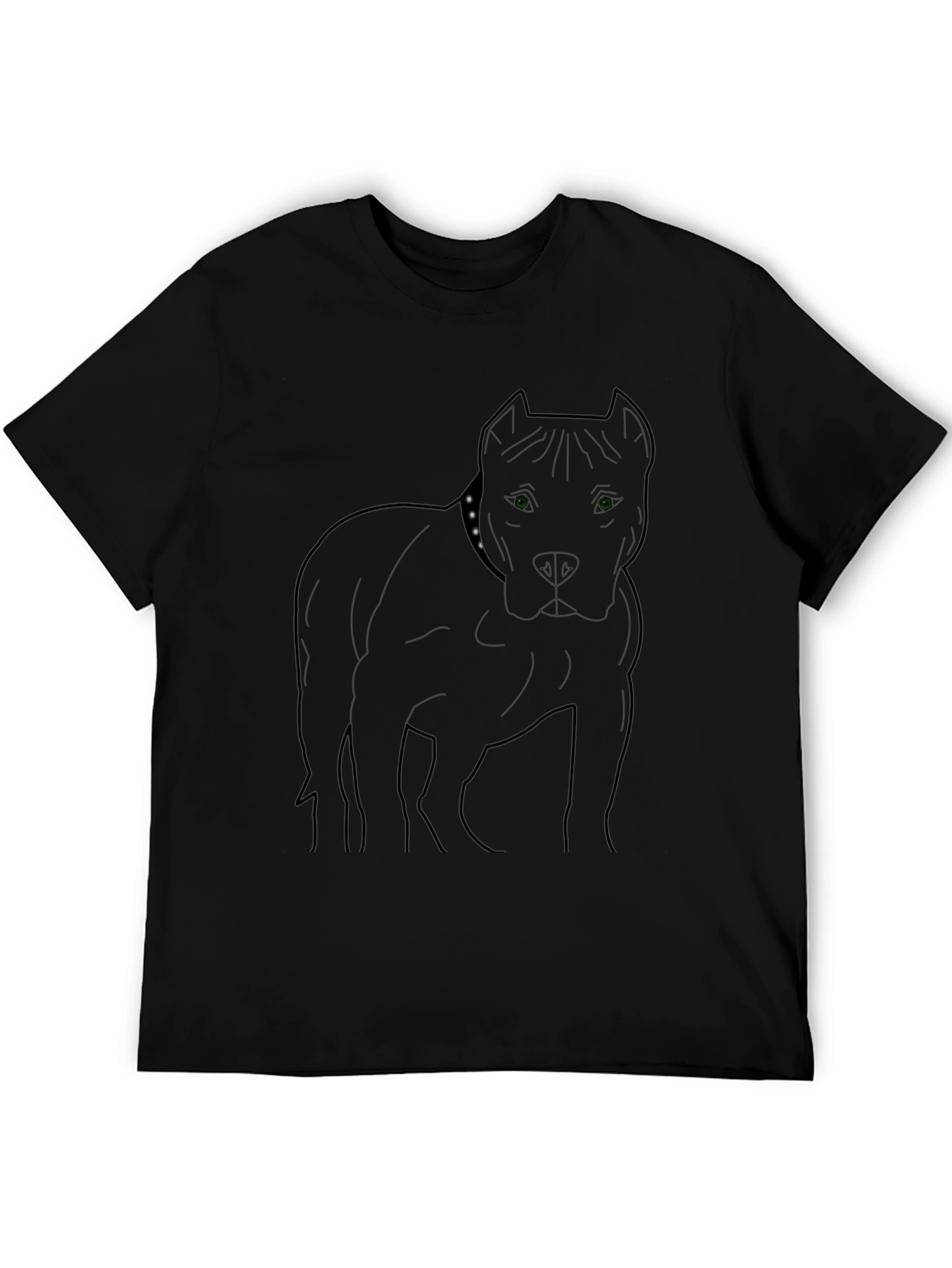 Pitbull Graphic Tee - Black Cotton T-Shirt