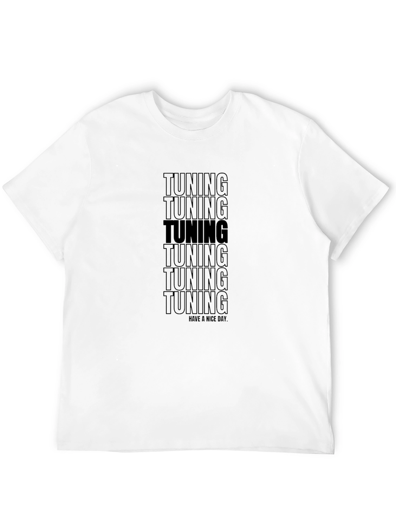 Tuning Graphic Tee - Black Short Sleeve T-Shirt