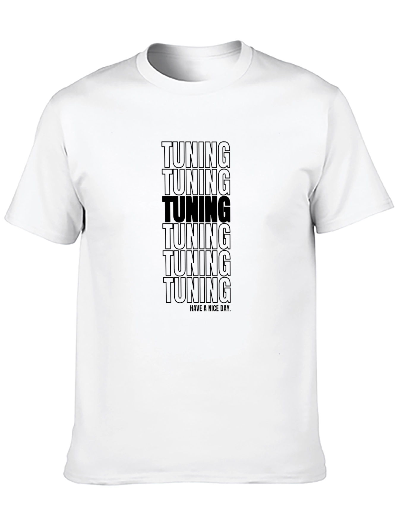 Tuning Graphic Tee - Black Short Sleeve T-Shirt